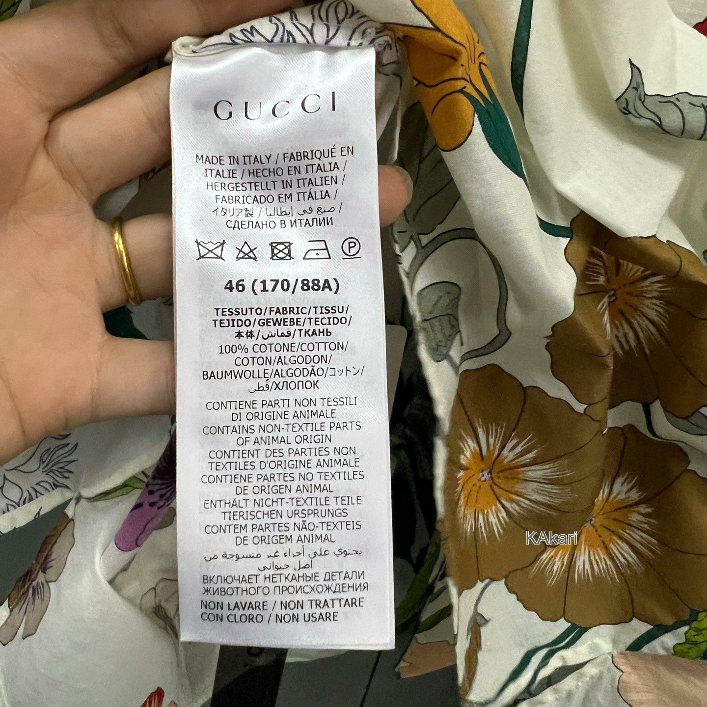 Gucci Gucci Floral All-Over Print Short-Sleeve Shirt Size US S / EU 44-46 / 1 - 3 Thumbnail