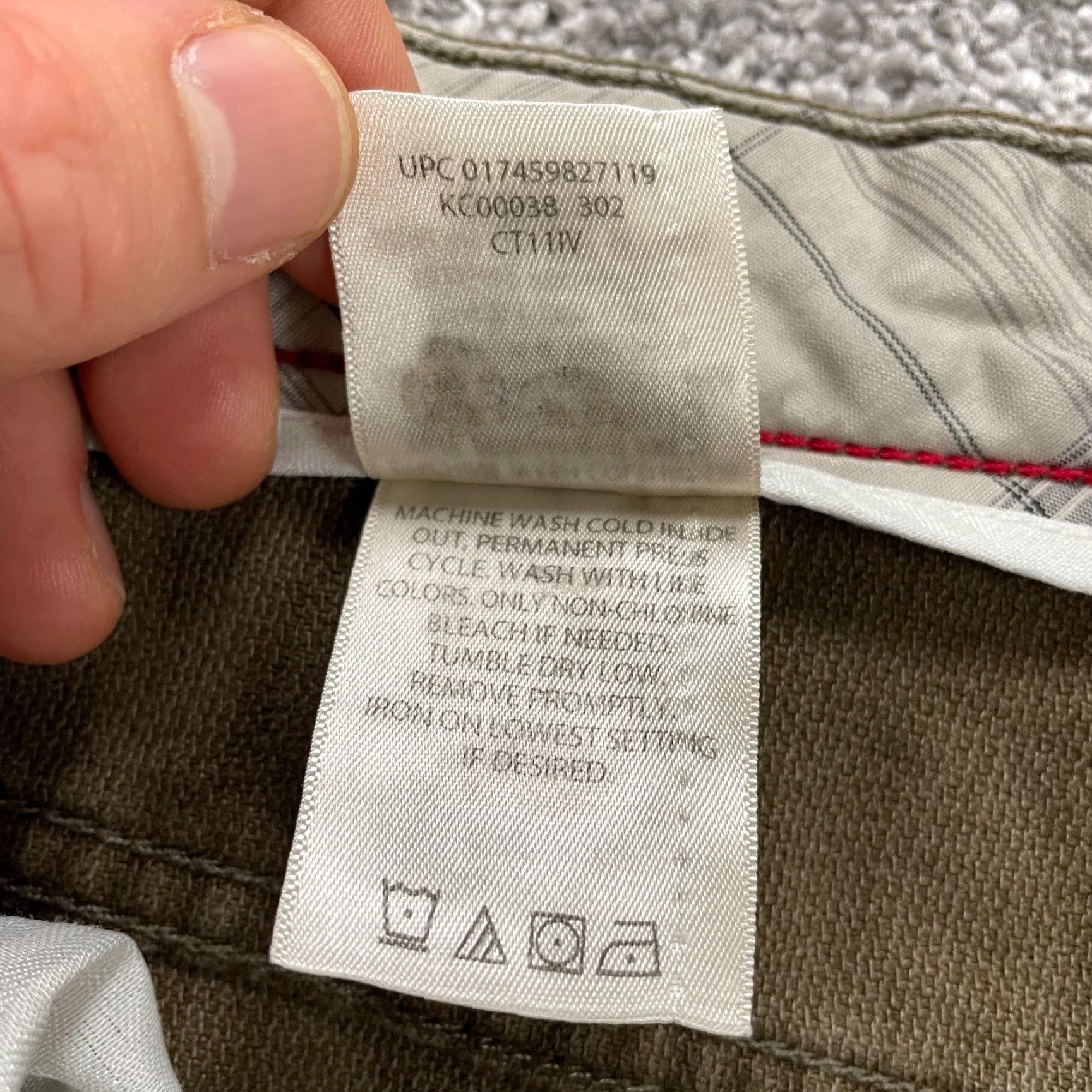 Kenneth Cole Kenneth Cole Chino Pants Mens 36x29 Brown Solid Straight Leg Cotton Polyester Size US 36 / EU 52 - 6 Thumbnail