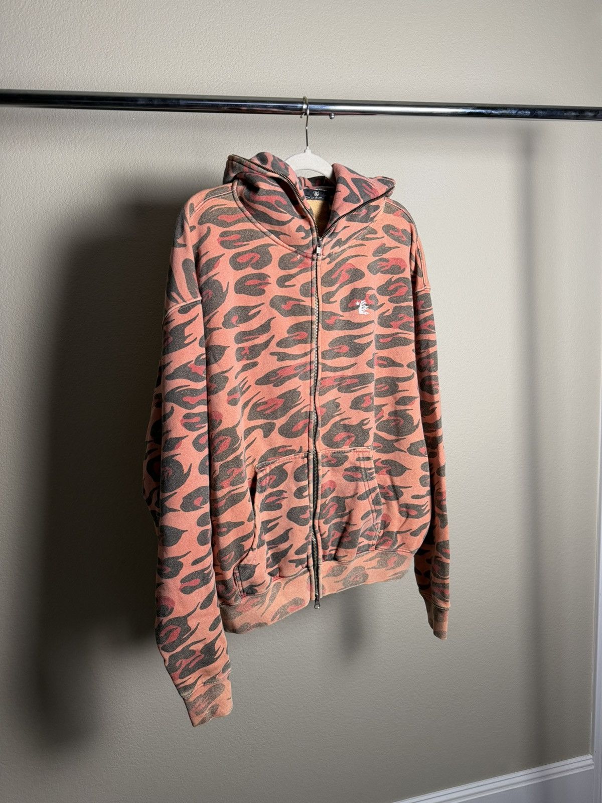 HELLSTAR HELLSTAR Sunfaded Cheetah Zip Up Hoodie Size US M / EU 48-50 / 2 - 1 Thumbnail