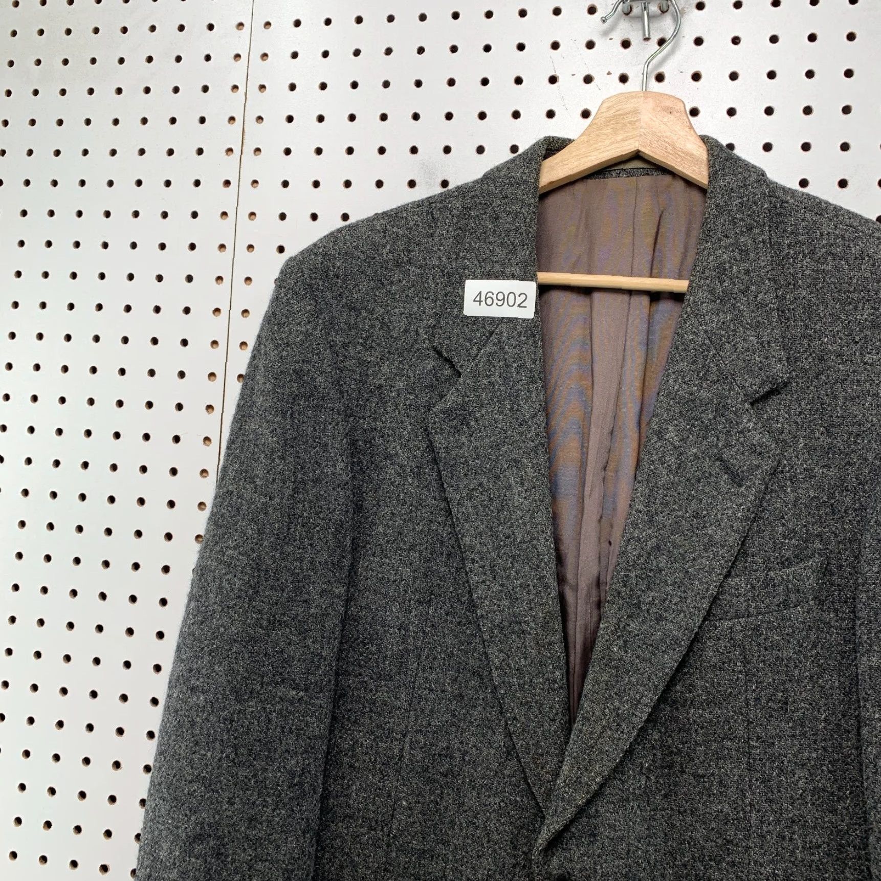 Harris Tweed VINTAGE Harris Tweed Blazer Mens 40/42 Gray Munchow Hand Woven Wool Sport Coat Shirt Size 40R - 6 Thumbnail