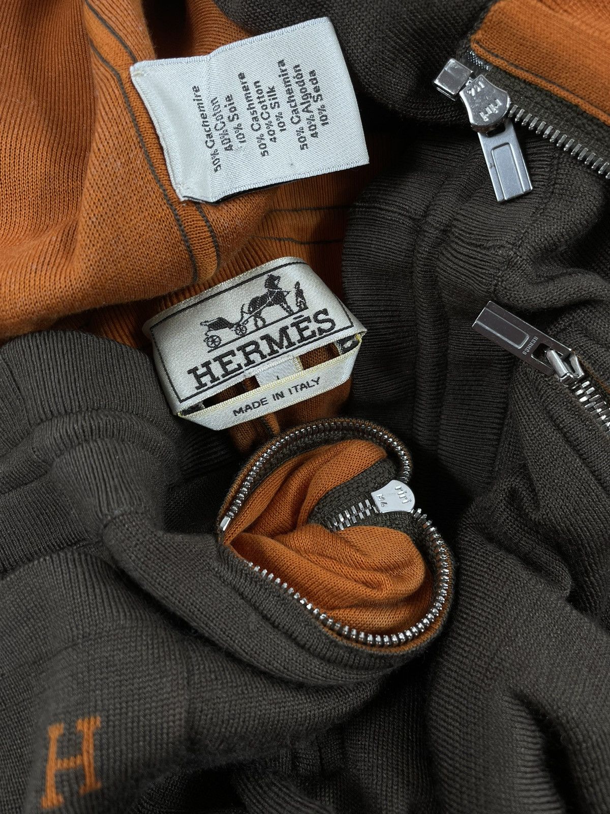 Hermes RARE H Logo Cashmere-Silk Tracksuit Zip Pocket Pants Jogging Size US 31 - 13 Thumbnail