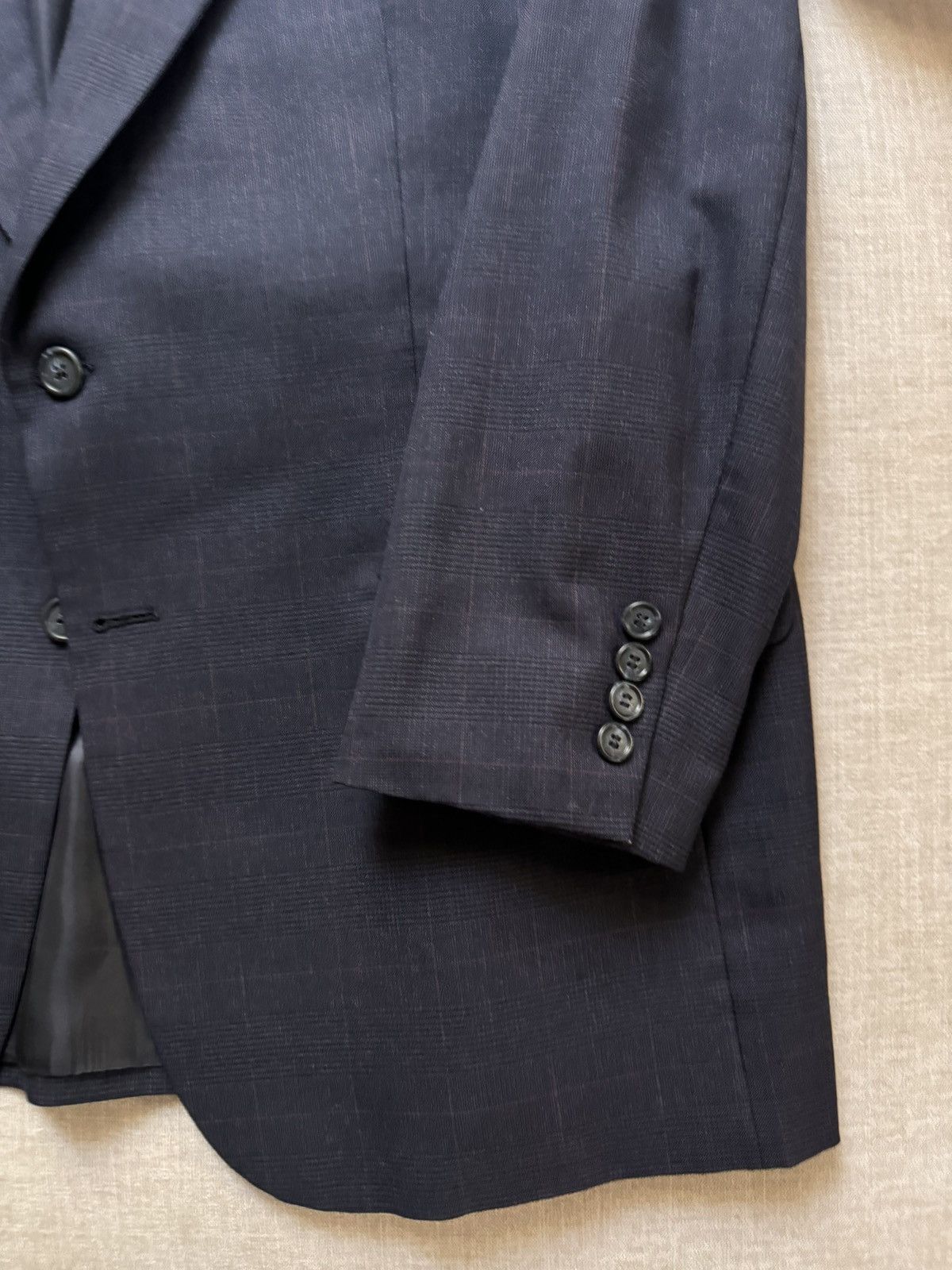 Burberry Burberrys’ Vintage Subtle Glen Plaid Wool Jacket Size 44R - 2 Thumbnail