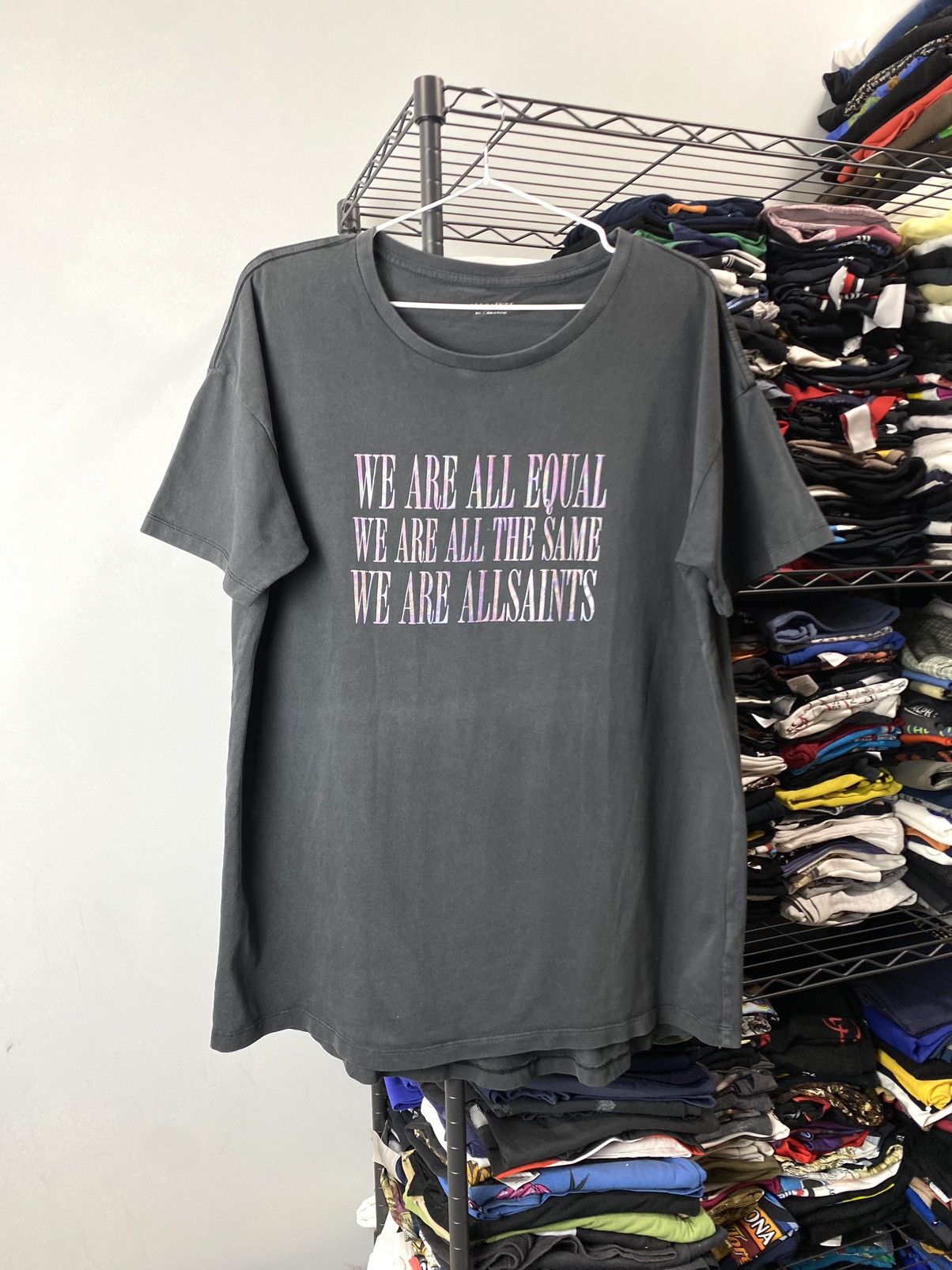 Allsaints Vintage All Saints Gradient Faded T Shirt Hype Size US L / EU 52-54 / 3 - 1 Thumbnail
