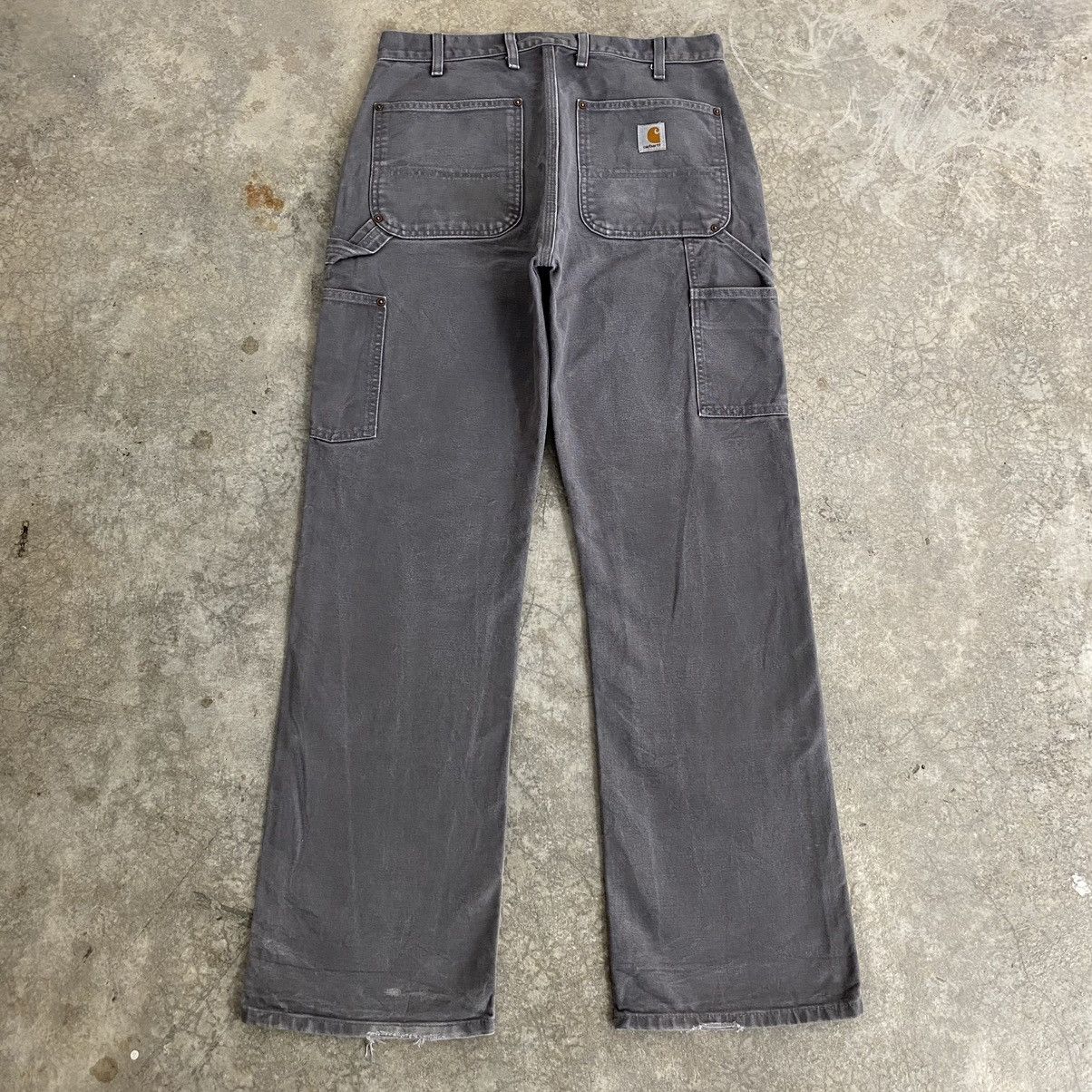 Carhartt × Vintage Vintage Carhartt Double Knee Gravel Grey Carpenter Pants Size US 32 / EU 48 - 15 Thumbnail