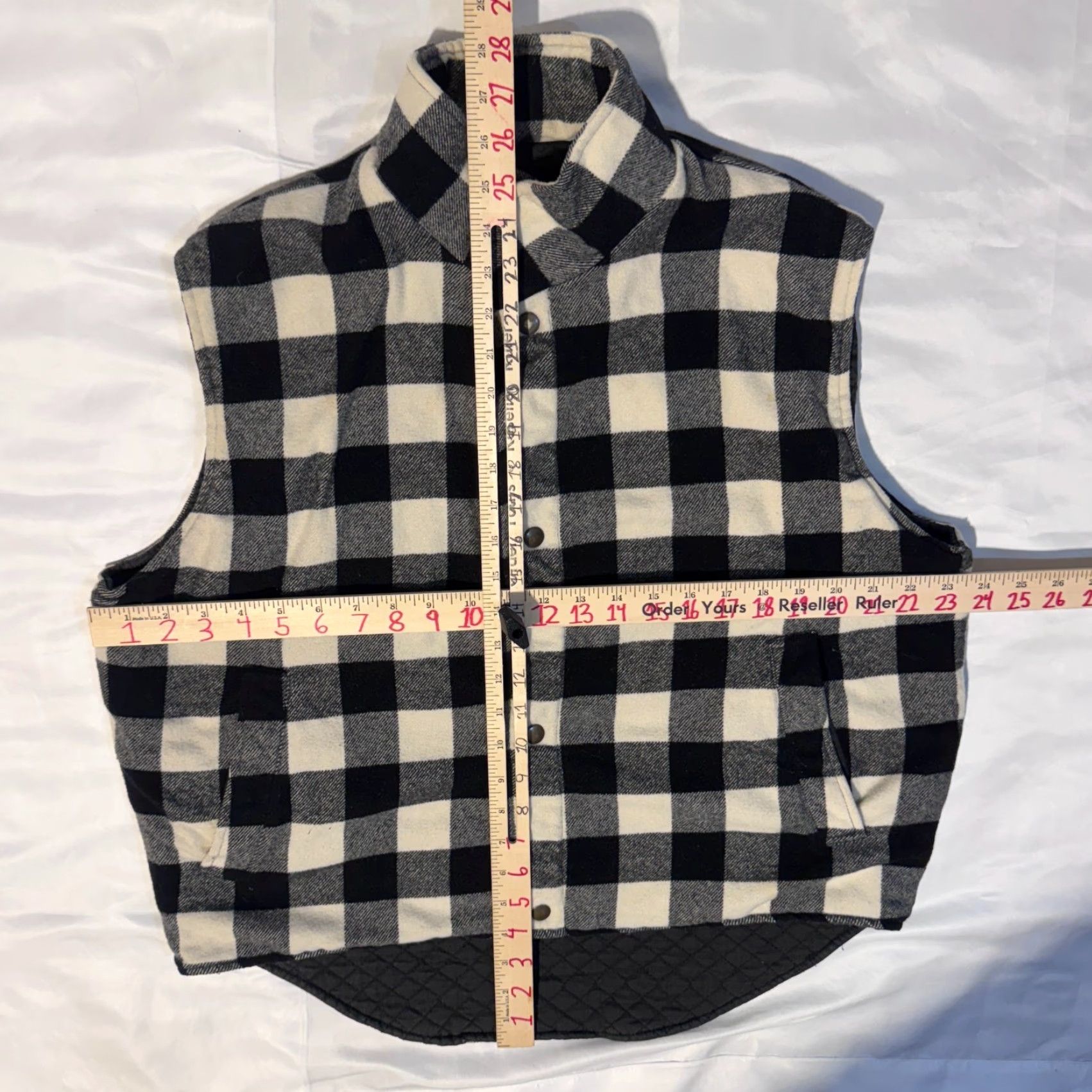 Vintage Claybrooke Outdoors Vest Medium Black Buffalo Plaid Quilted Wool Blend Mens M Winter Hiking Casual Size US M / EU 48-50 / 2 - 4 Thumbnail