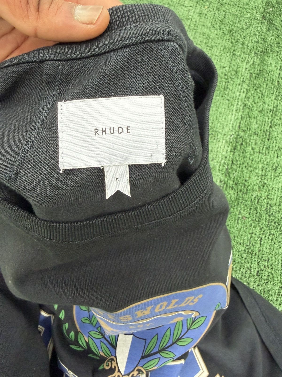 Rhude Rhude crest-print cotton T-shirt Size US M / EU 48-50 / 2 - 5 Thumbnail