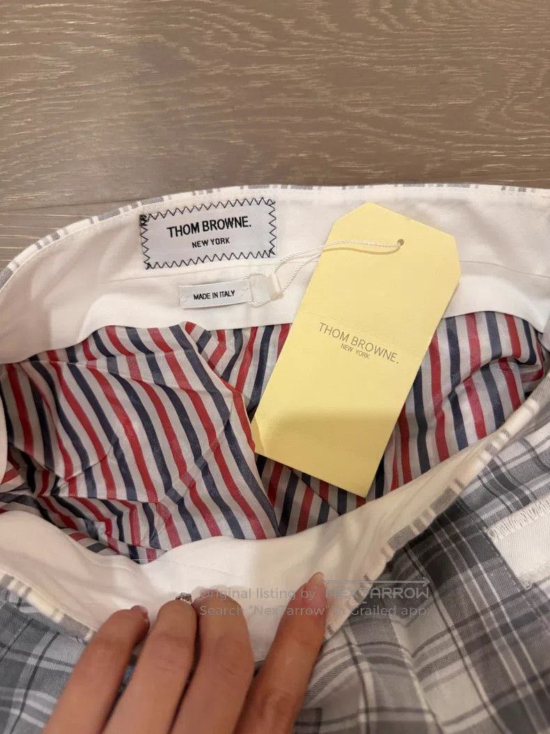 Thom Browne Thom Browne Gray and White Plaid Pleated Skirt Size 24" / US 00 / IT 34 - 5 Thumbnail