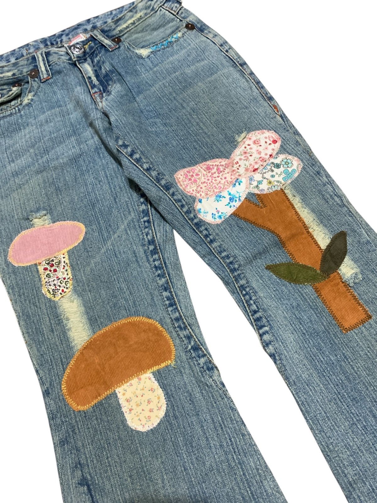 True Religion Vintage True Religion Joey Big T y2k Patchwork Bootcut Jeans Size 29" - 3 Thumbnail
