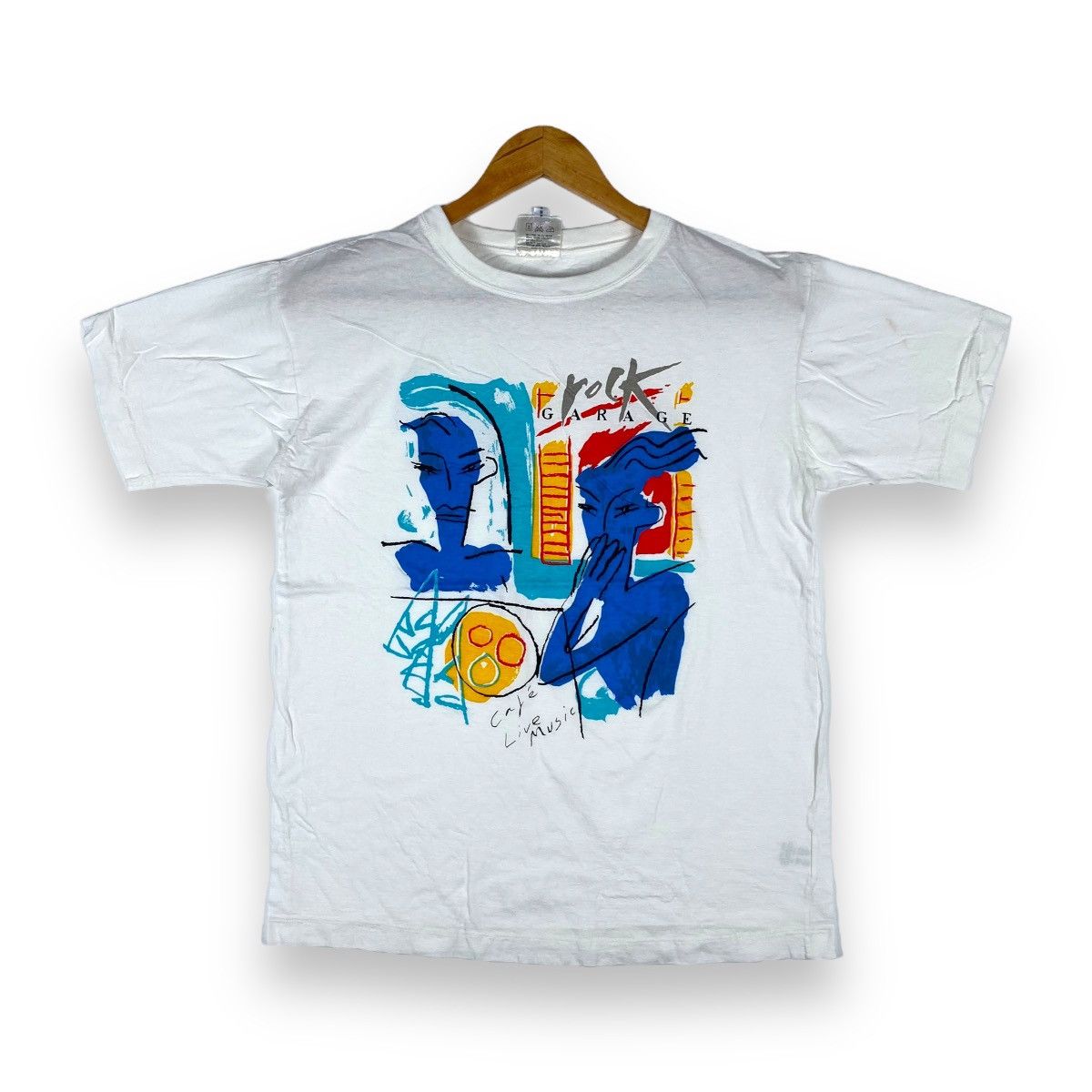 Vintage Vintage 80's ROCK GARAGE Cafe Live Music Art Graphic Tee Size US S / EU 44-46 / 1 - 1 Thumbnail