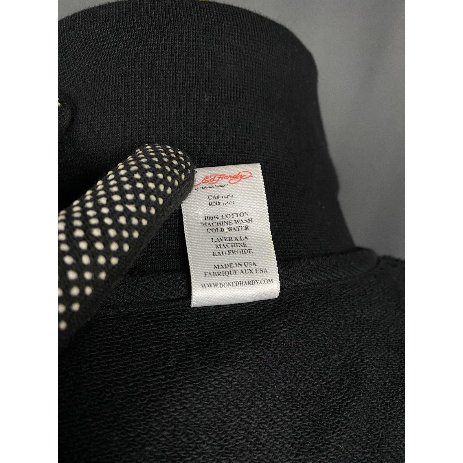Ed Hardy MINT! Ed Hardy Big Logo Men's Black Full Zip Sweater Size M Size US M / EU 48-50 / 2 - 14 Thumbnail