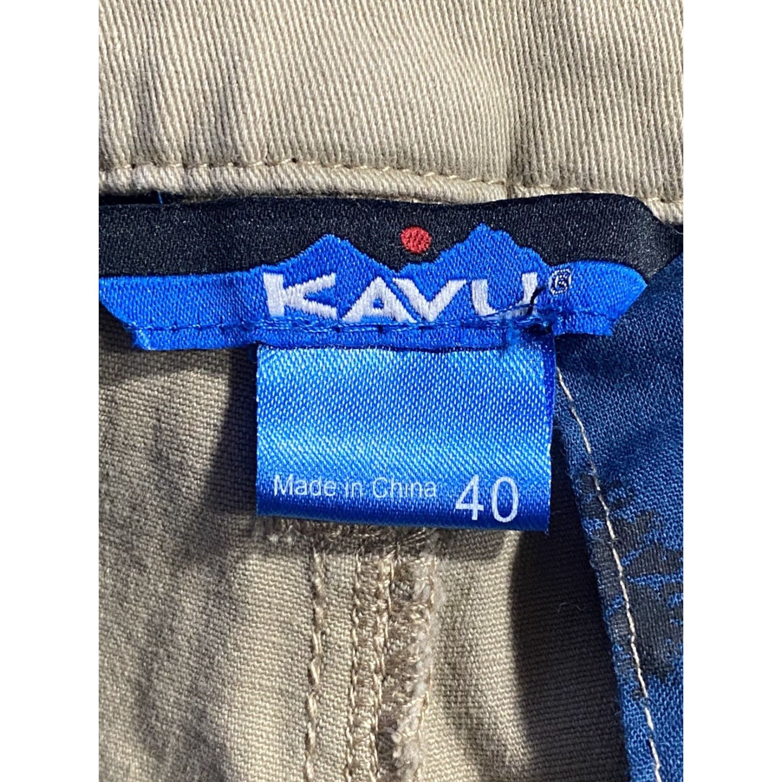 KAVU Kavu Mens Flat Front Beige Shorts Size 40 Regular Lightweight Pockets Cotton Casual Summer Chino Mens Size US 40 / EU 56 - 6 Thumbnail