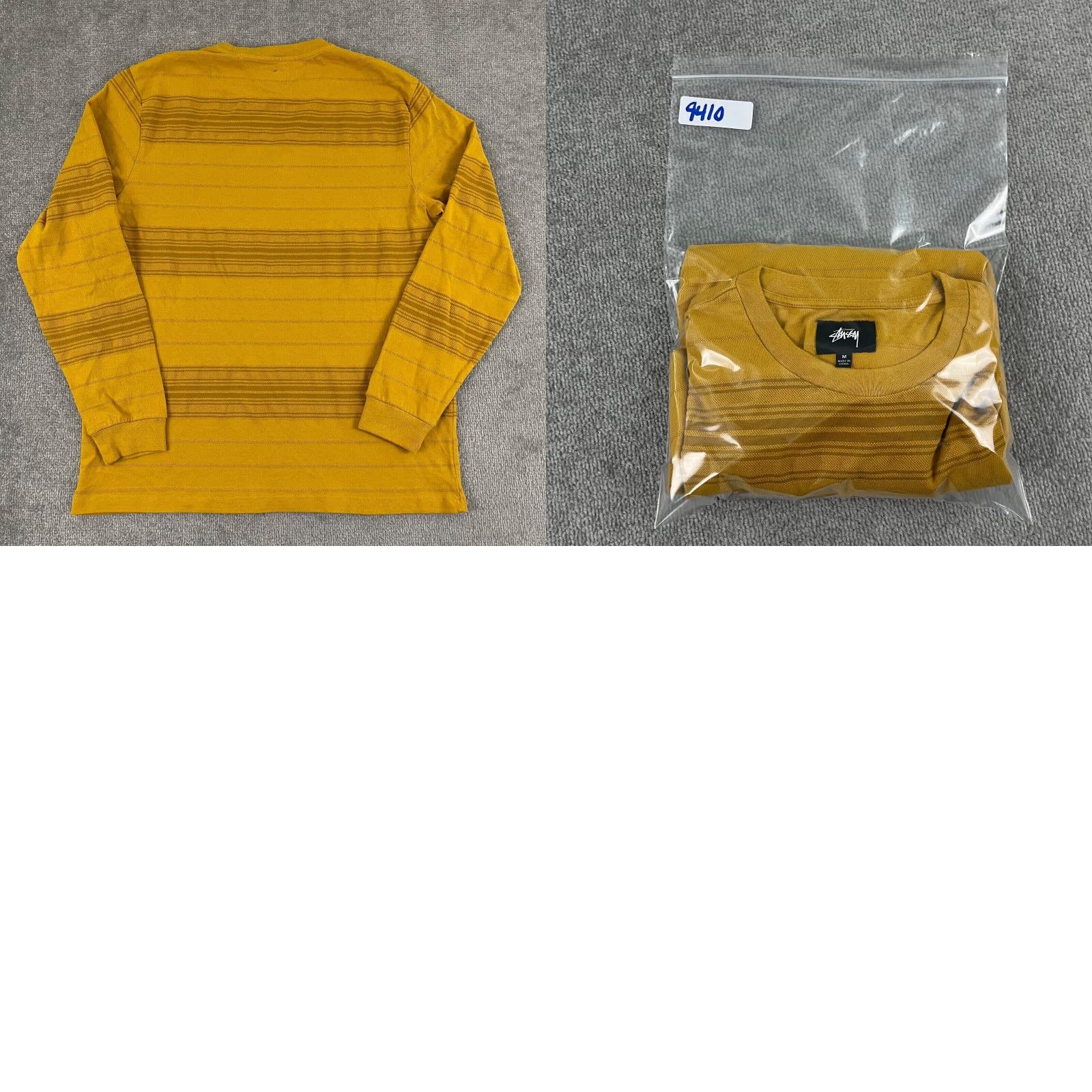 Vintage Stussy Long Sleeve Shirt Mens Medium Yellow Striped Streetwear Skater Size US M / EU 48-50 / 2 - 8 Thumbnail
