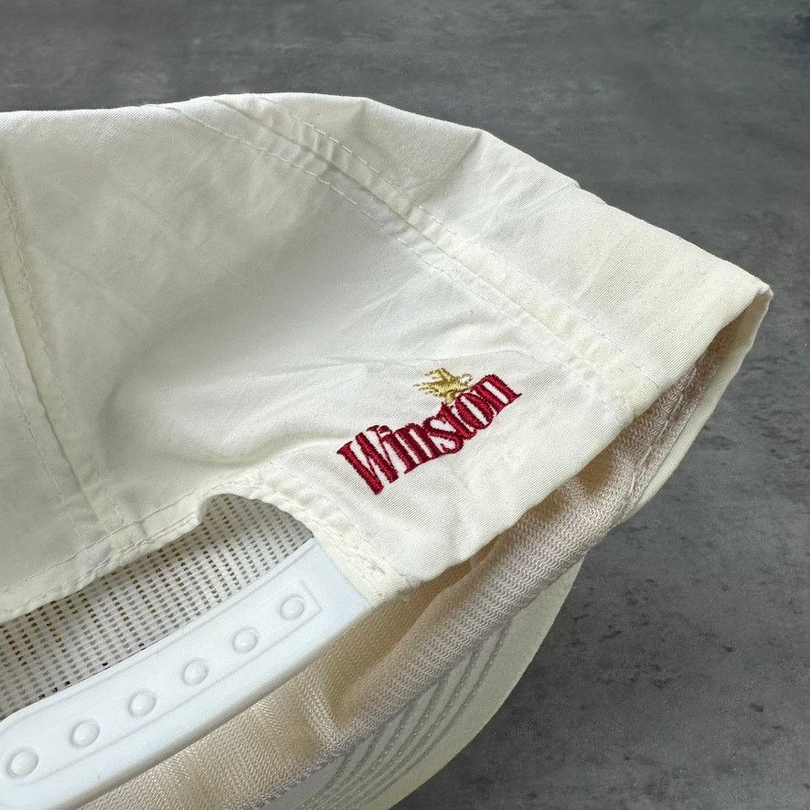 Vintage Vintage The Wrap Only Winston Has It Cigarette White Hat Size ONE SIZE - 3 Thumbnail