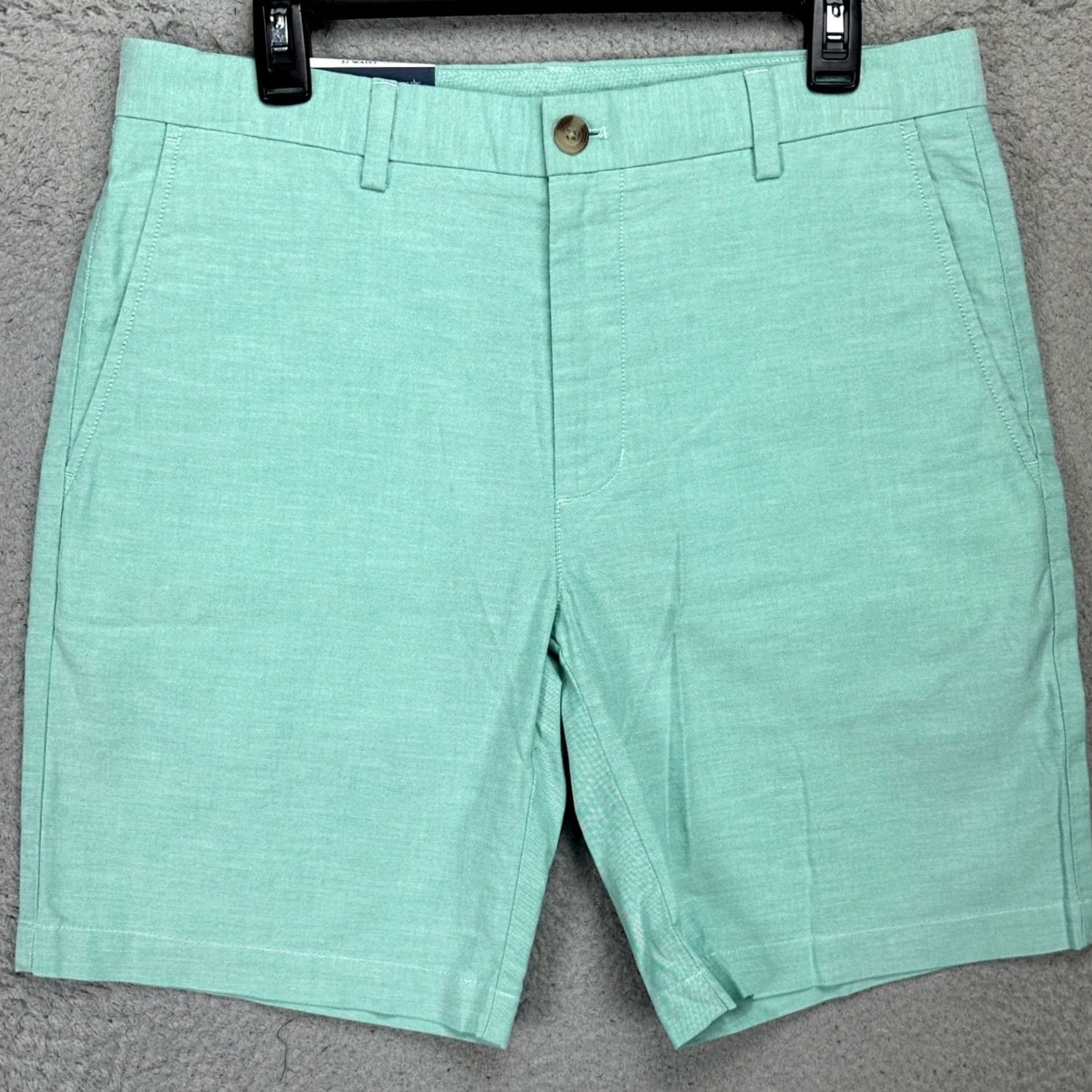 Vineyard Vines VINTAGE? No — Vineyard Vines Khakis Shorts Men 32X9 Flat Front Pockets Aqua Green Casual Size US 32 / EU 48 - 3 Thumbnail