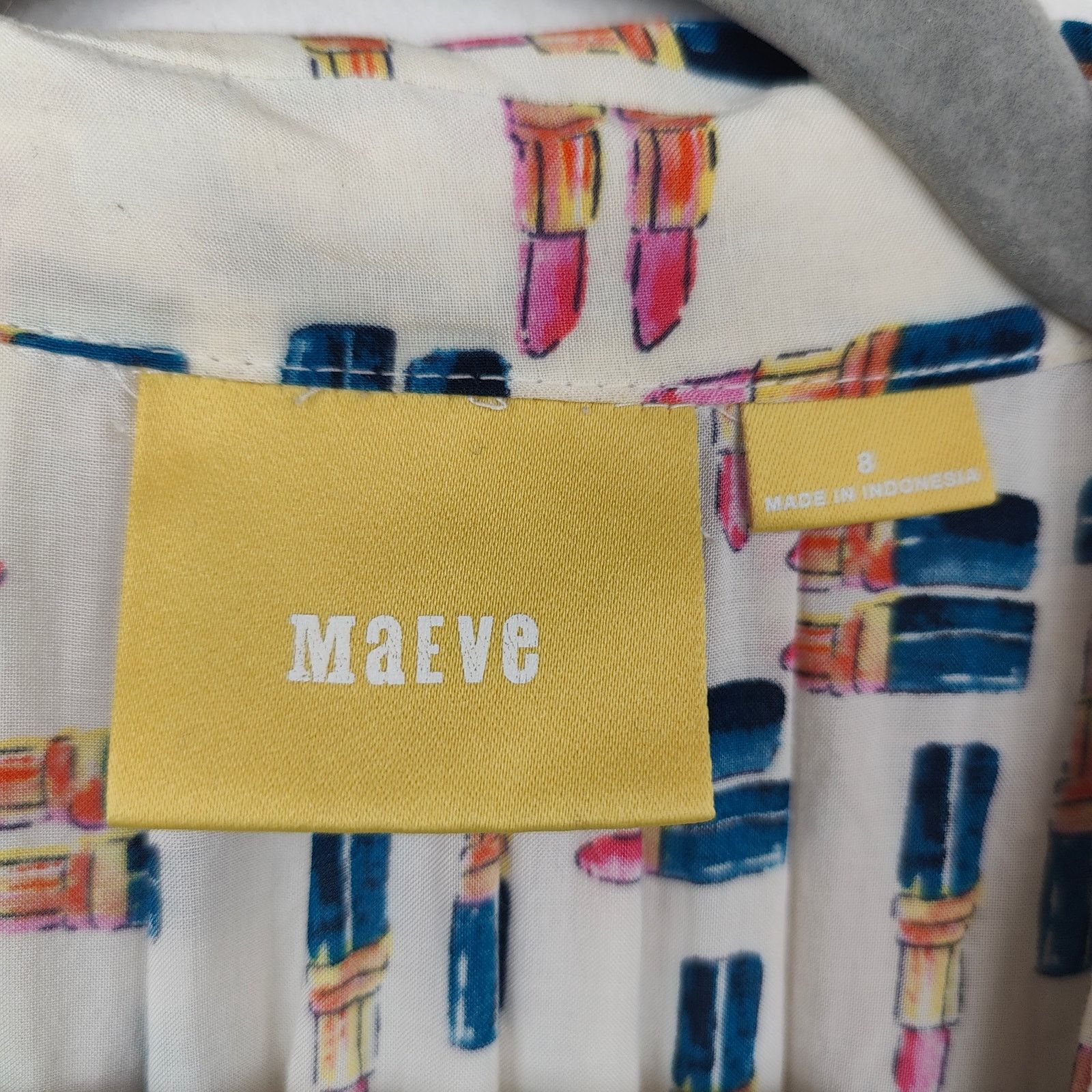 Anthropologie Anthropologie Maeve Lipstick Print Tank Top Womens 8 Swing Size M / US 6-8 / IT 42-44 - 5 Thumbnail