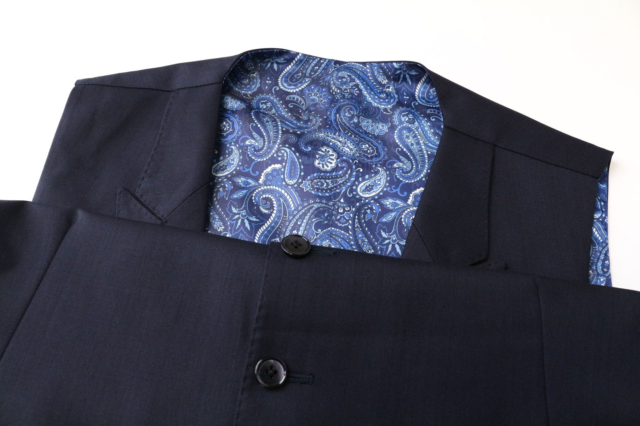 Suitsupply FERRARA UK40R Dark Blue Wool 2 Piece Suit 75378 Size 40R - 7 Thumbnail