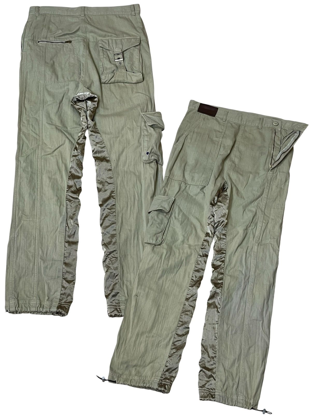 Japanese Brand Japanese cult EARTH MUSIC with silk patchwork cargo pants Size US 31 - 1 Thumbnail