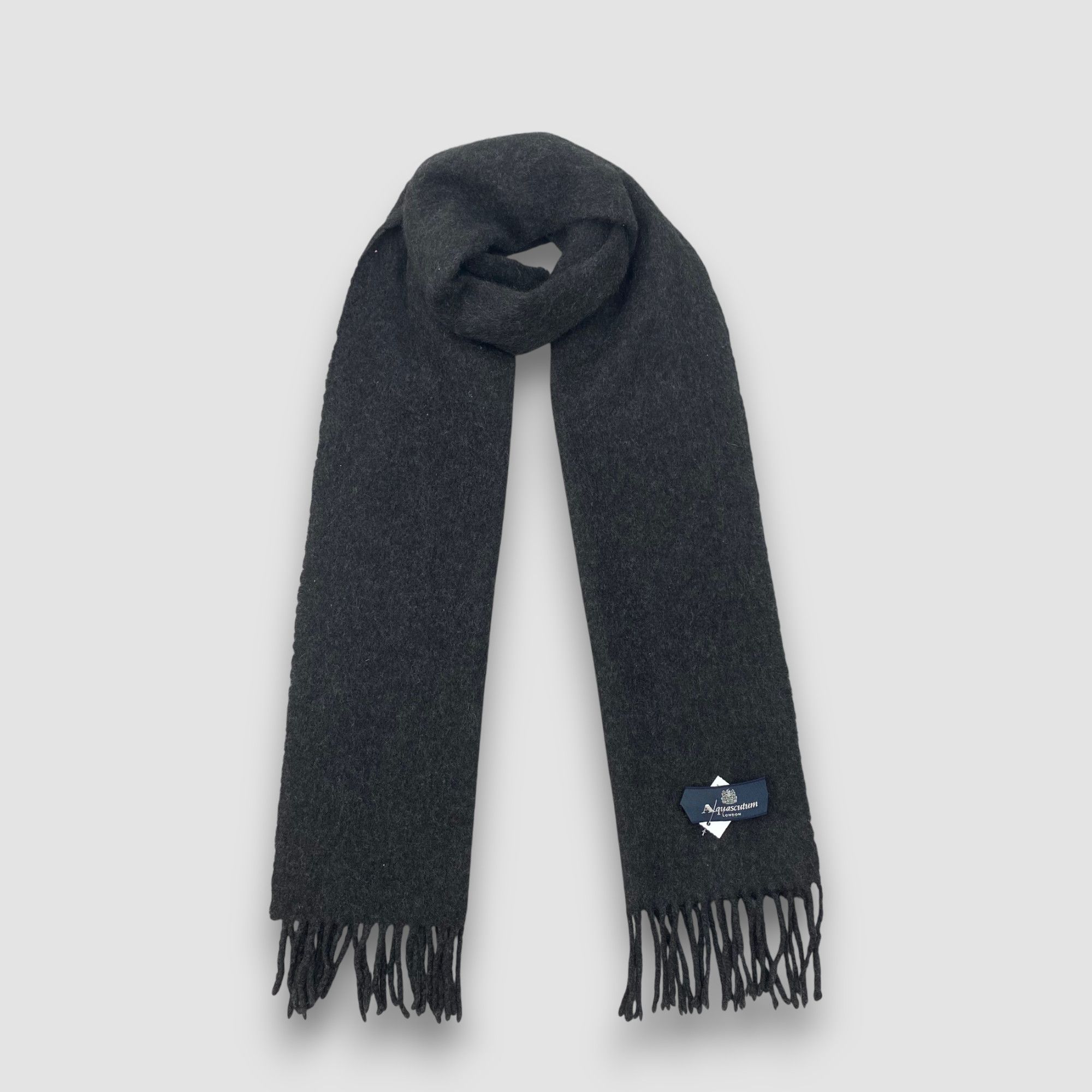 Aquascutum Vintage Aquascutum Scarf Muffler Wool Fringe Winter Scarves Size ONE SIZE - 1 Thumbnail