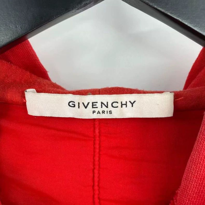 Givenchy Givenchy Red Big Destruction Hoodie Size US S / EU 44-46 / 1 - 3 Thumbnail