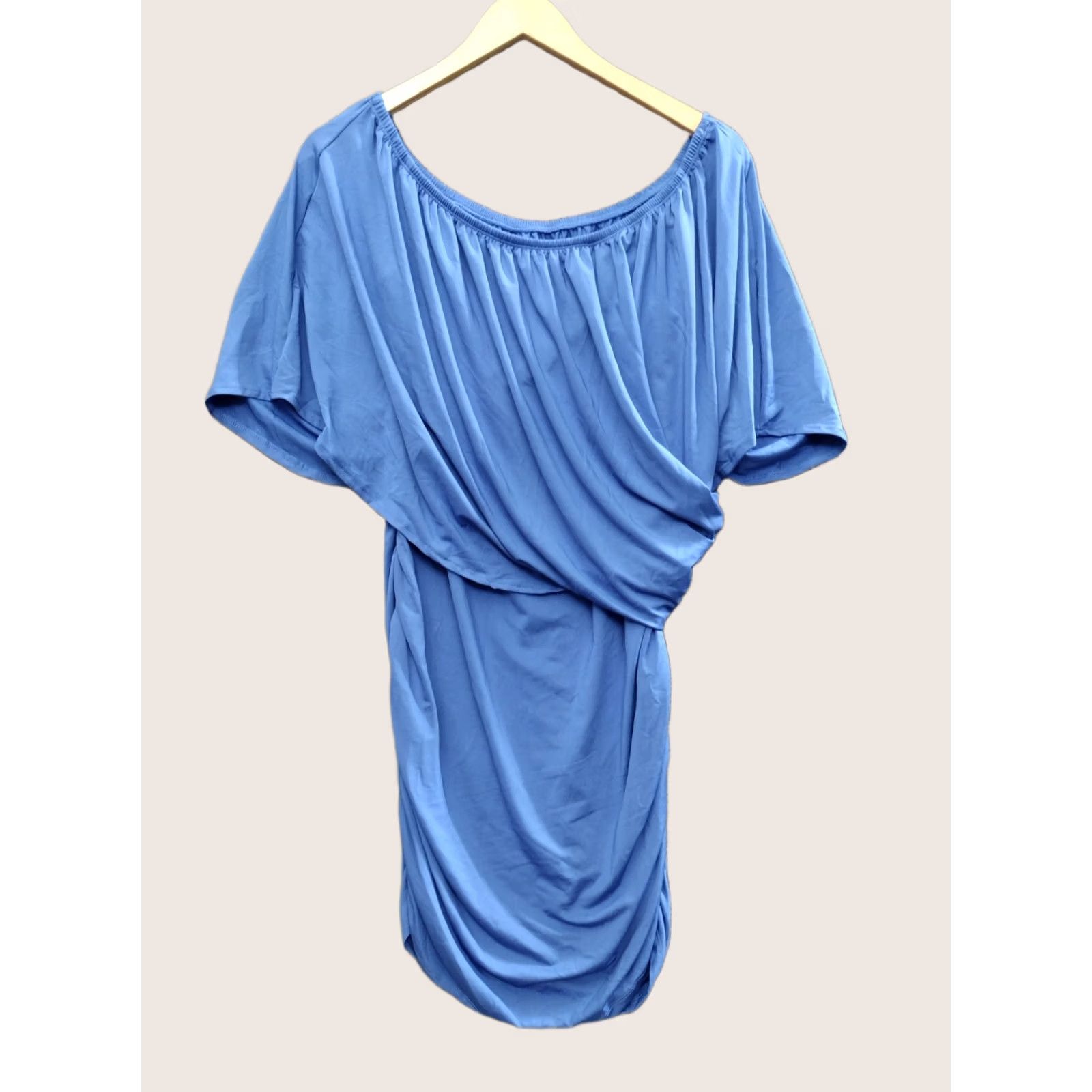 Vintage Unbranded Women's Off the Shoulder Body on Dress Shirt Blues L Women Off the Shoulder Short Dress Blue Party/Cocktail XS-Plus? Size L / US 10 / IT 46 - 1 Thumbnail