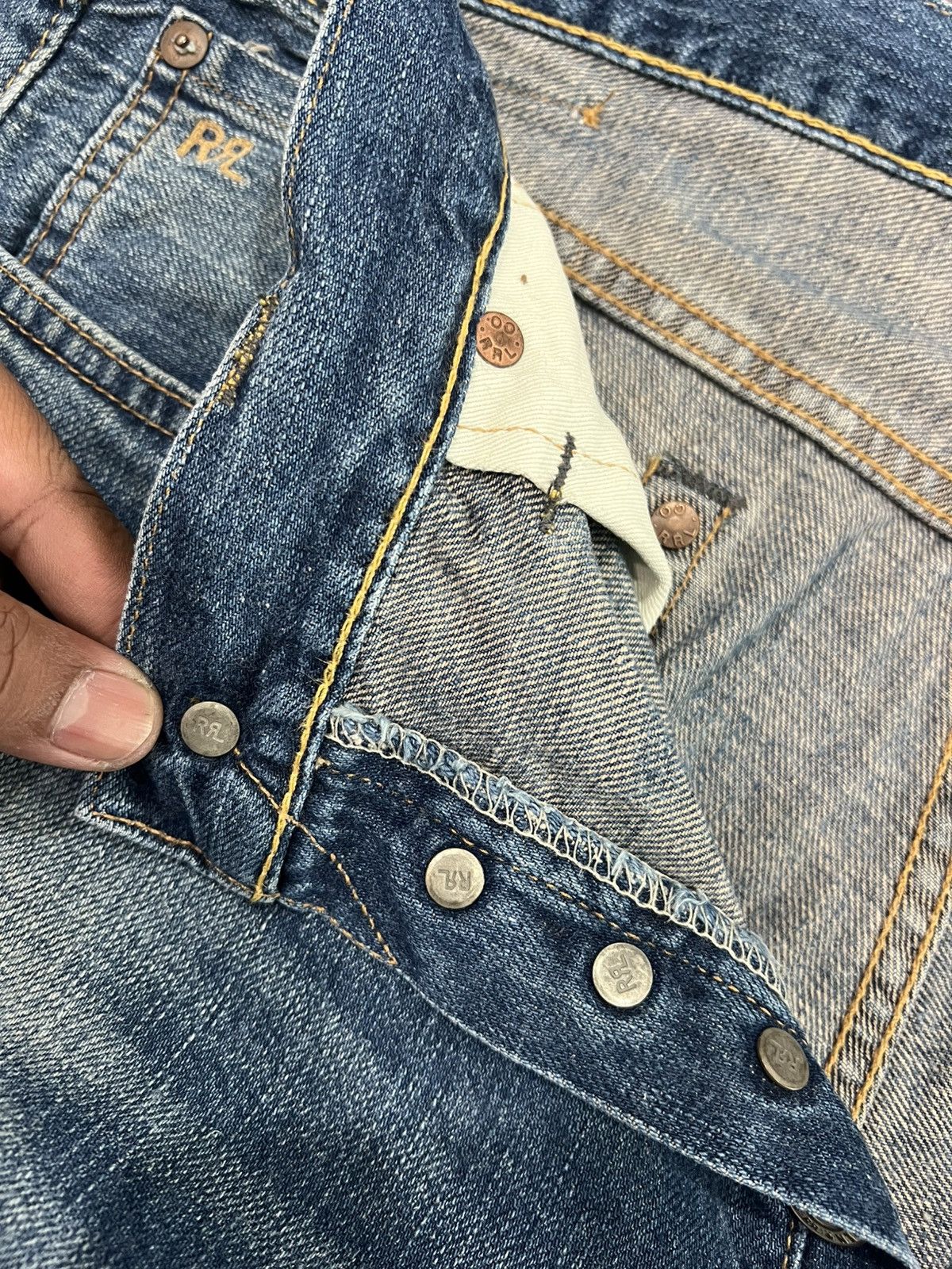 RRL Ralph Lauren Polo Raplh Lauren Double RRL Slim Selvedge Jeans Size US 33 - 14 Thumbnail
