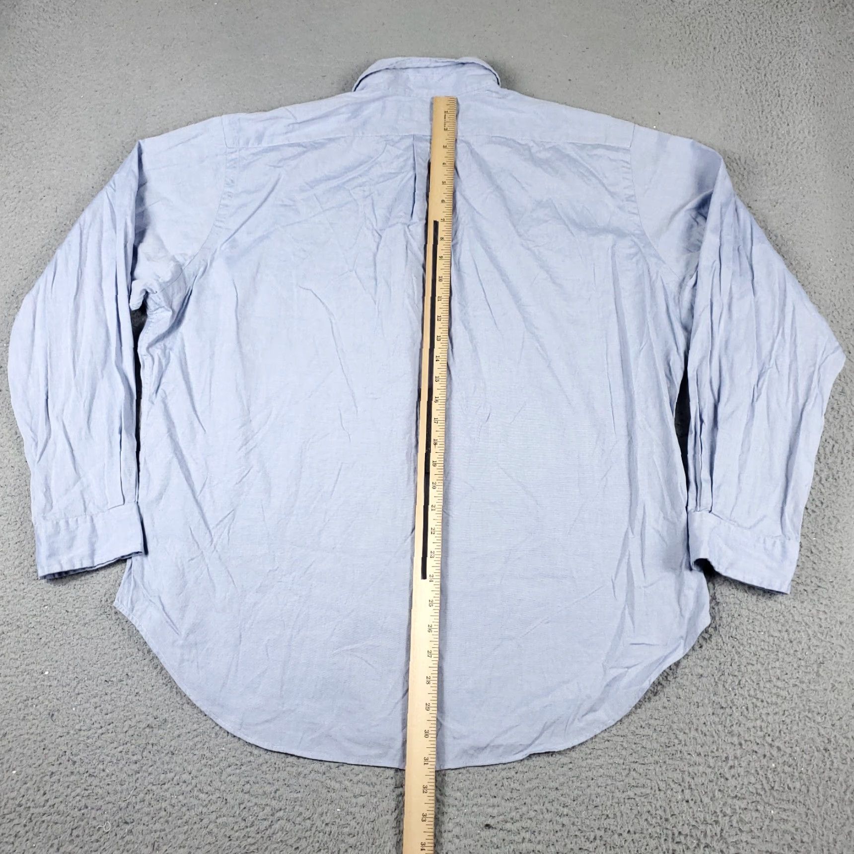 Ralph Lauren Ralph Lauren Shirt Mens 17 Blue Dress Shirt Button-Down Cotton Long Sleeve Classic Modern Mens Size 46R - 5 Thumbnail