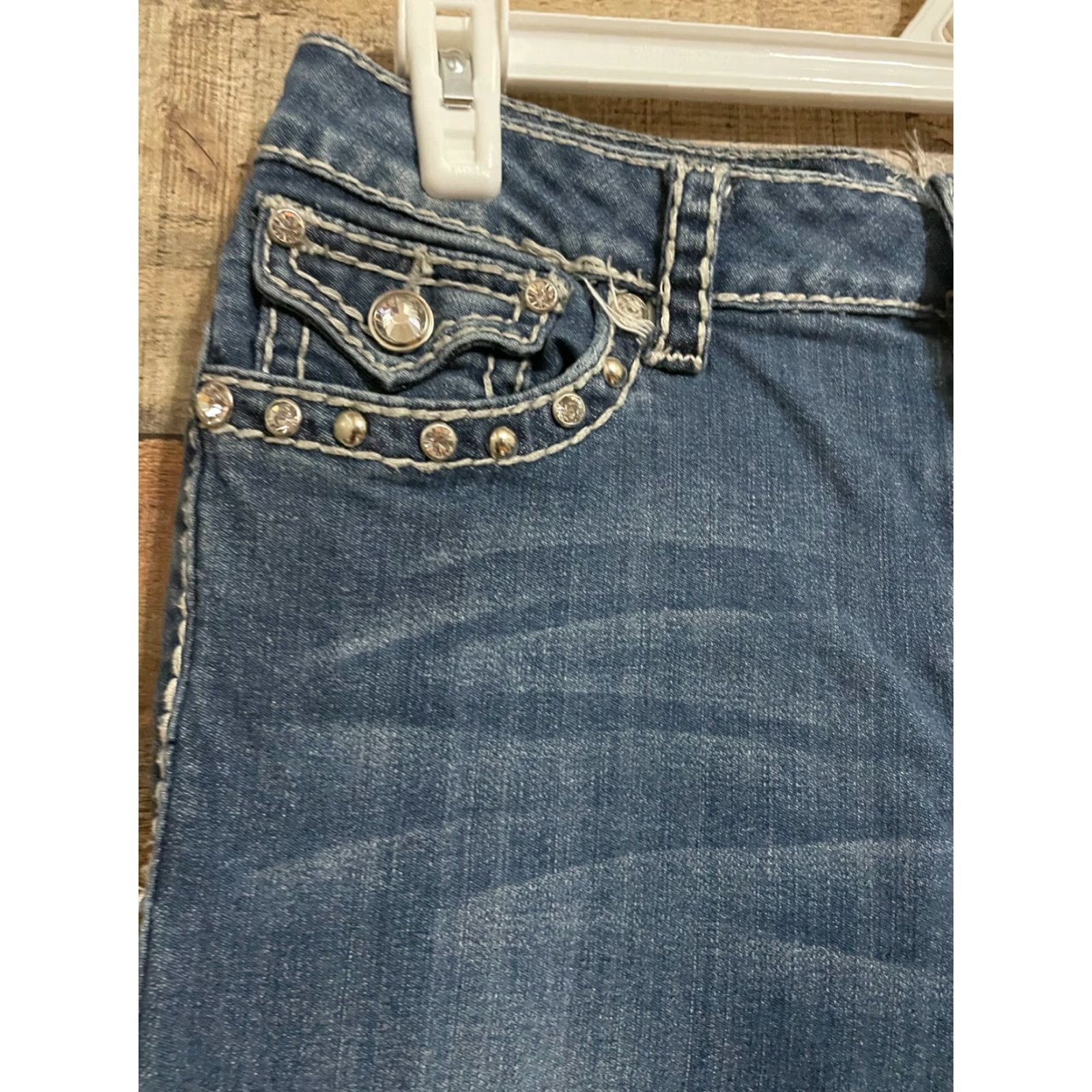 Vintage LA Idol Jeans Womens Bootcut Denim 5-Pocket Design Blue W31 L34 Sz 9 Flat Front Regular Rise Size 30" / US 8 / IT 44 - 2 Thumbnail