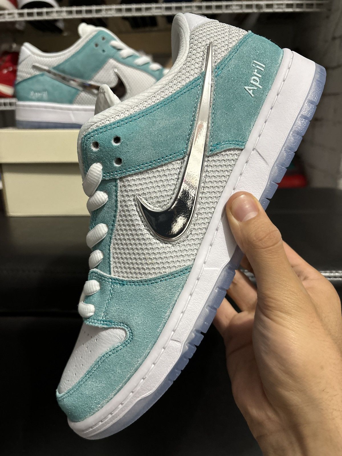Nike Nike Dunk Low SB “April Skateboards” Size US 12 / EU 45 - 1 Thumbnail