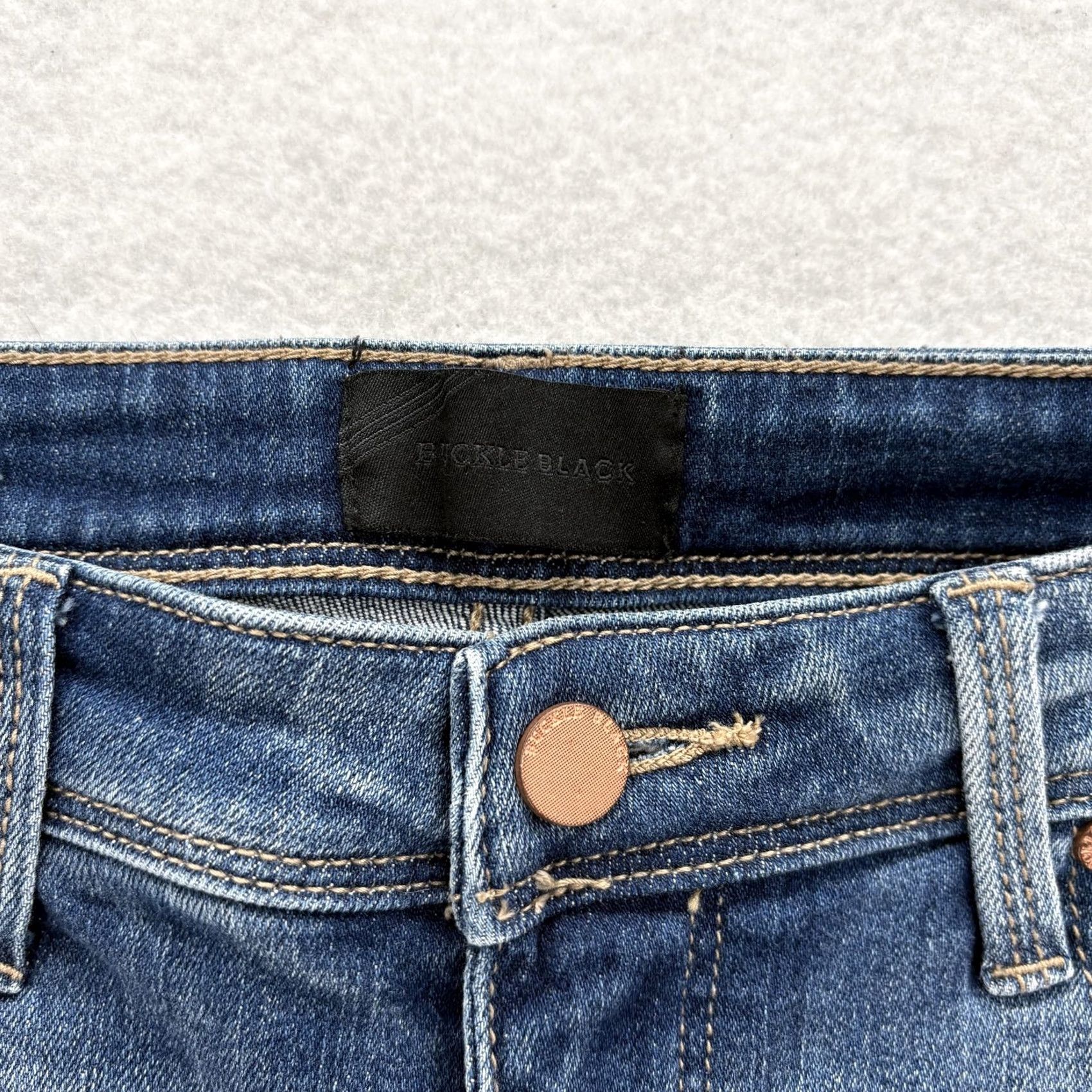 Buckle Black Buckle Black Jeans Womens 27 Skinny Distressed Mid Rise 5-Pocket Denim Cotton Spandex Blue” Size 27" / US 4 / IT 40 - 4 Thumbnail