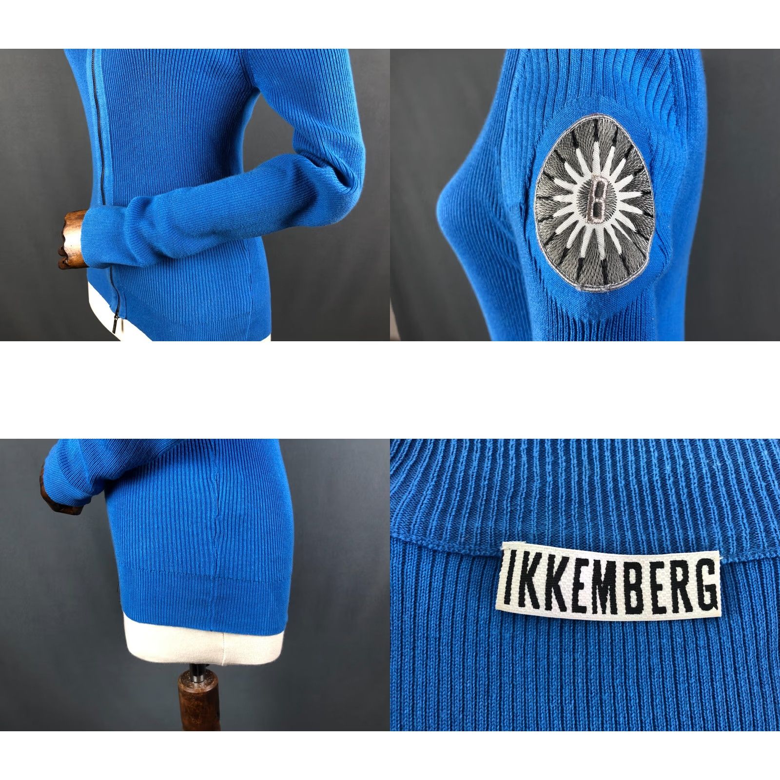 Vintage Bikkembergs Full Zip Top Cotton Blue Women M Regular Fit Shirt XS? Size M / US 6-8 / IT 42-44 - 8 Thumbnail