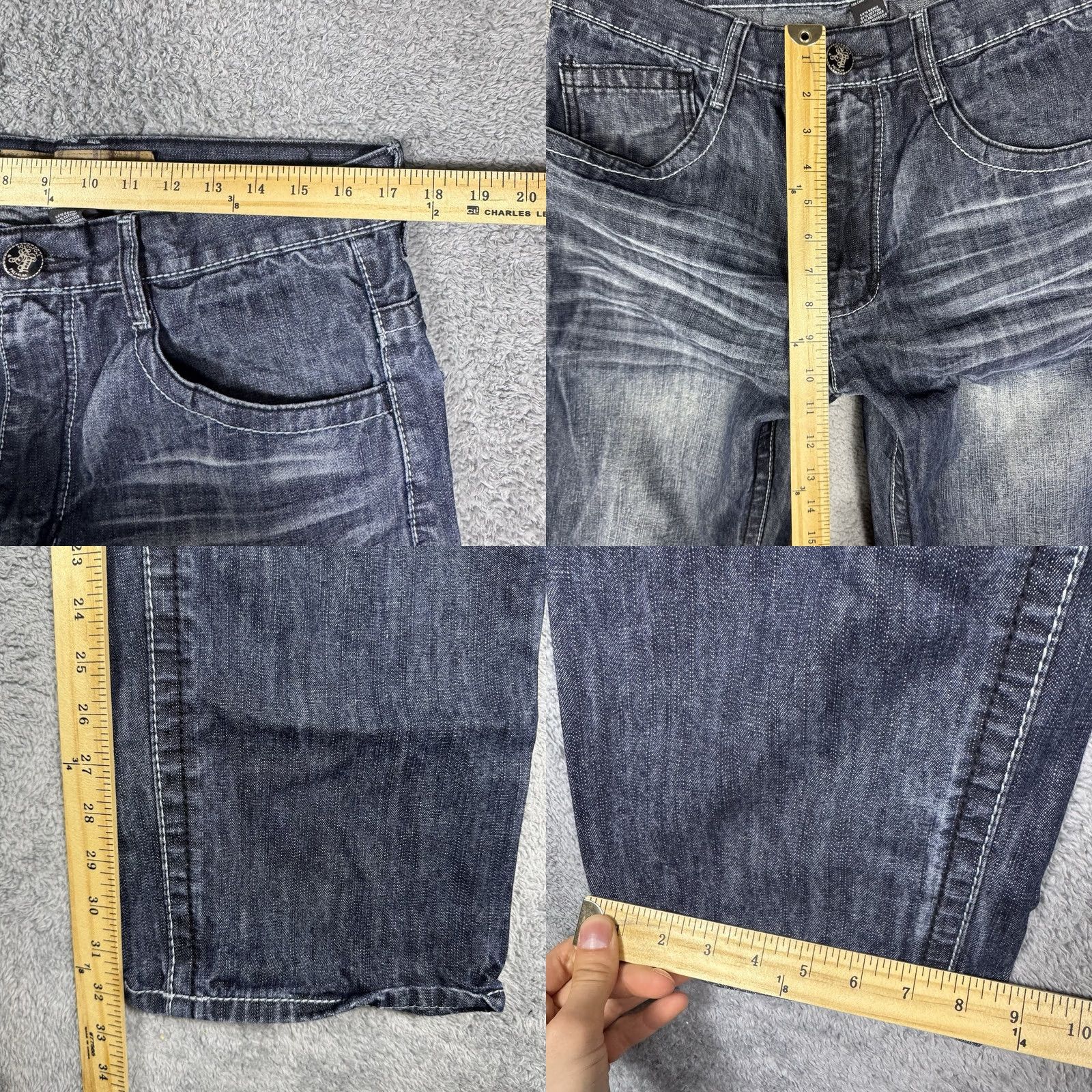 Southpole VINTAGE Southpole Jeans Mens 34x32 Baggy Cyber Y2K 90s Grunge Flap Pock Size US 34 / EU 50 - 8 Thumbnail
