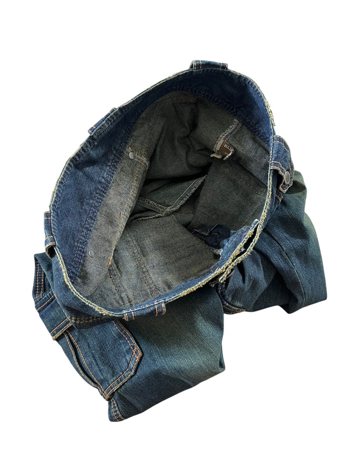 Japanese Brand Blue Moon Blue 🇯🇵 Low rise Flare Cargo Monkey Jeans Size US 32 / EU 48 - 13 Thumbnail