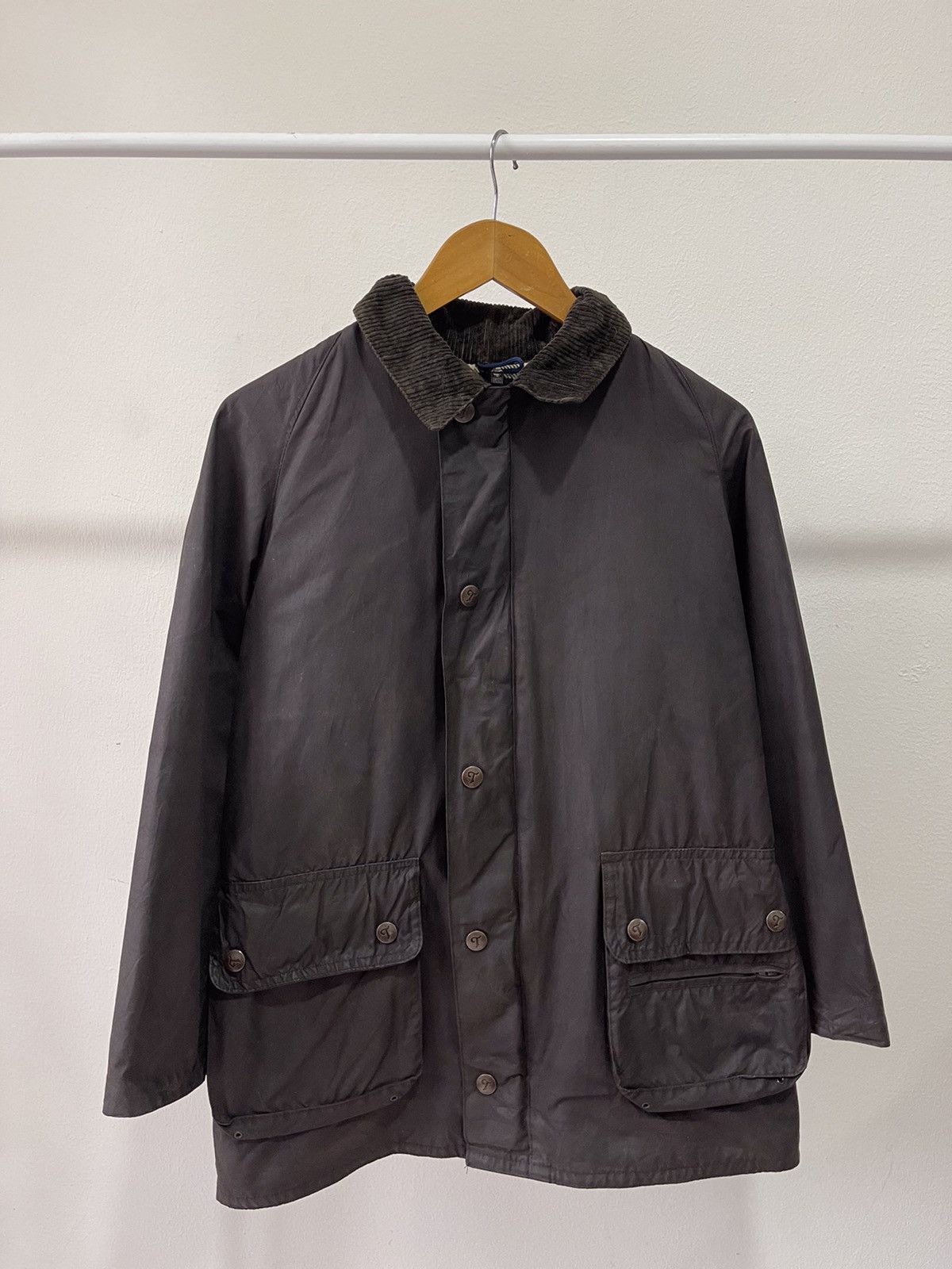 Barbour × Vintage 80s An Original British Thorndale Garment Waxed Jacket Size US M / EU 48-50 / 2 - 3 Thumbnail