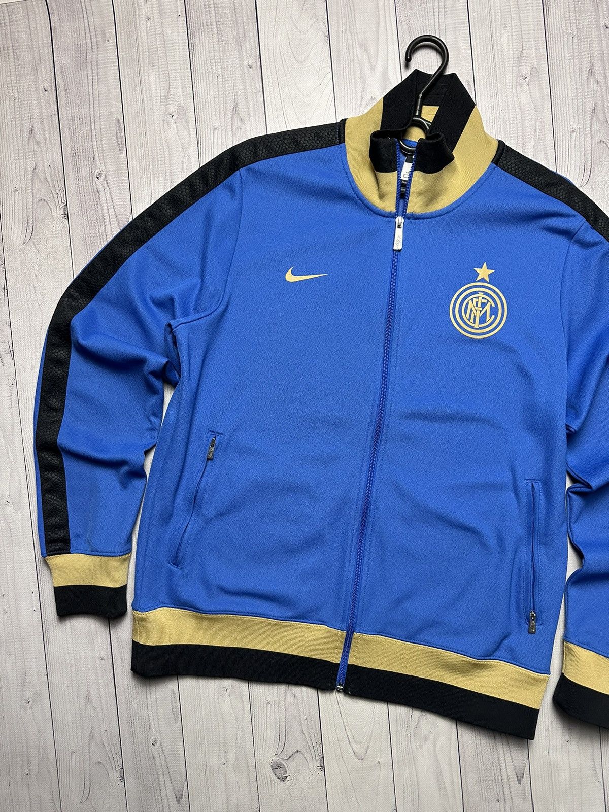 Nike × Vintage Vintage Nike Inter Milan track jacket blue rare. Size US L / EU 52-54 / 3 - 3 Thumbnail