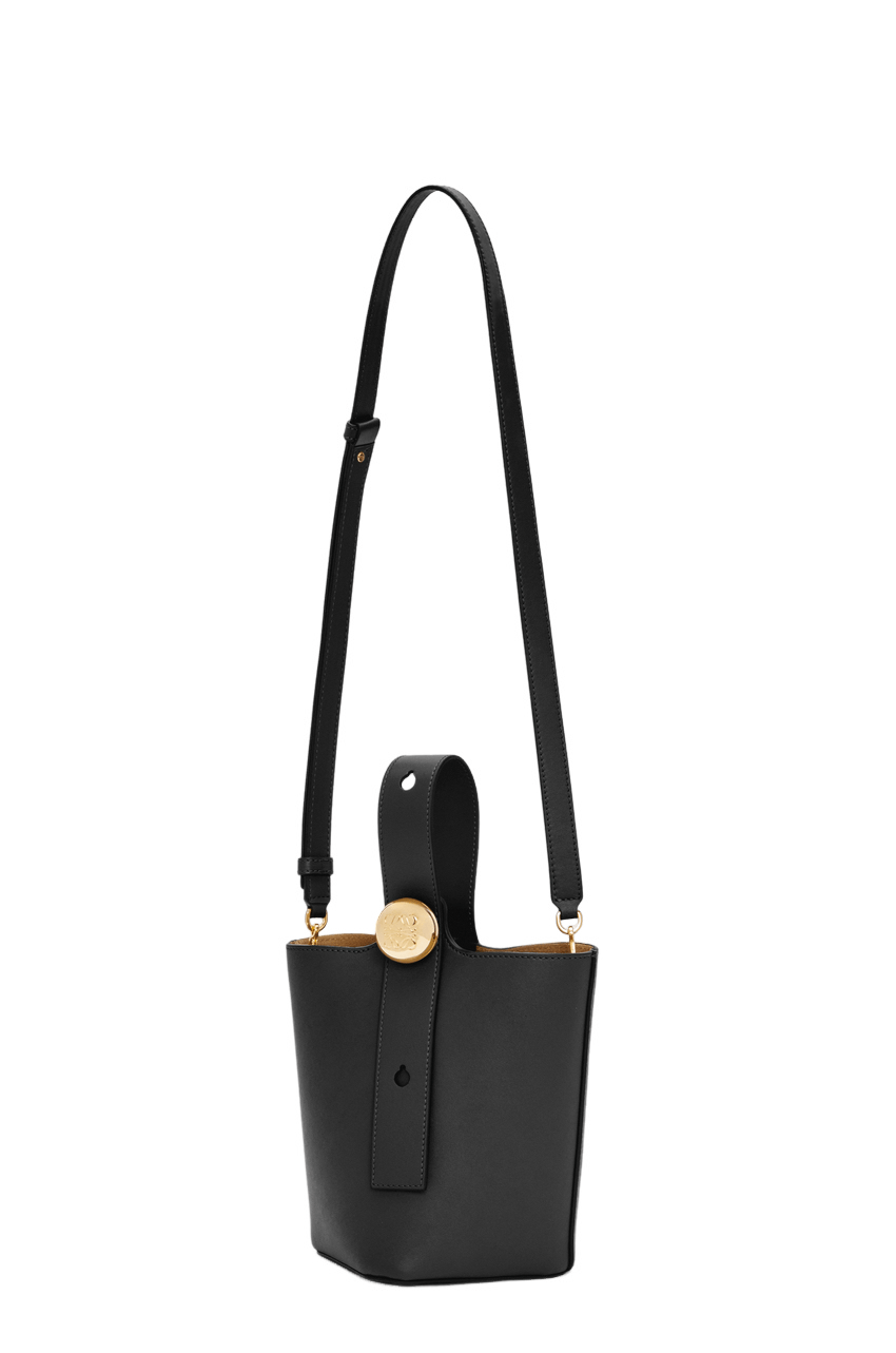 Loewe LOEWE Pebble Mini Black Smooth Leather Bucket Bag Size ONE SIZE - 3 Thumbnail