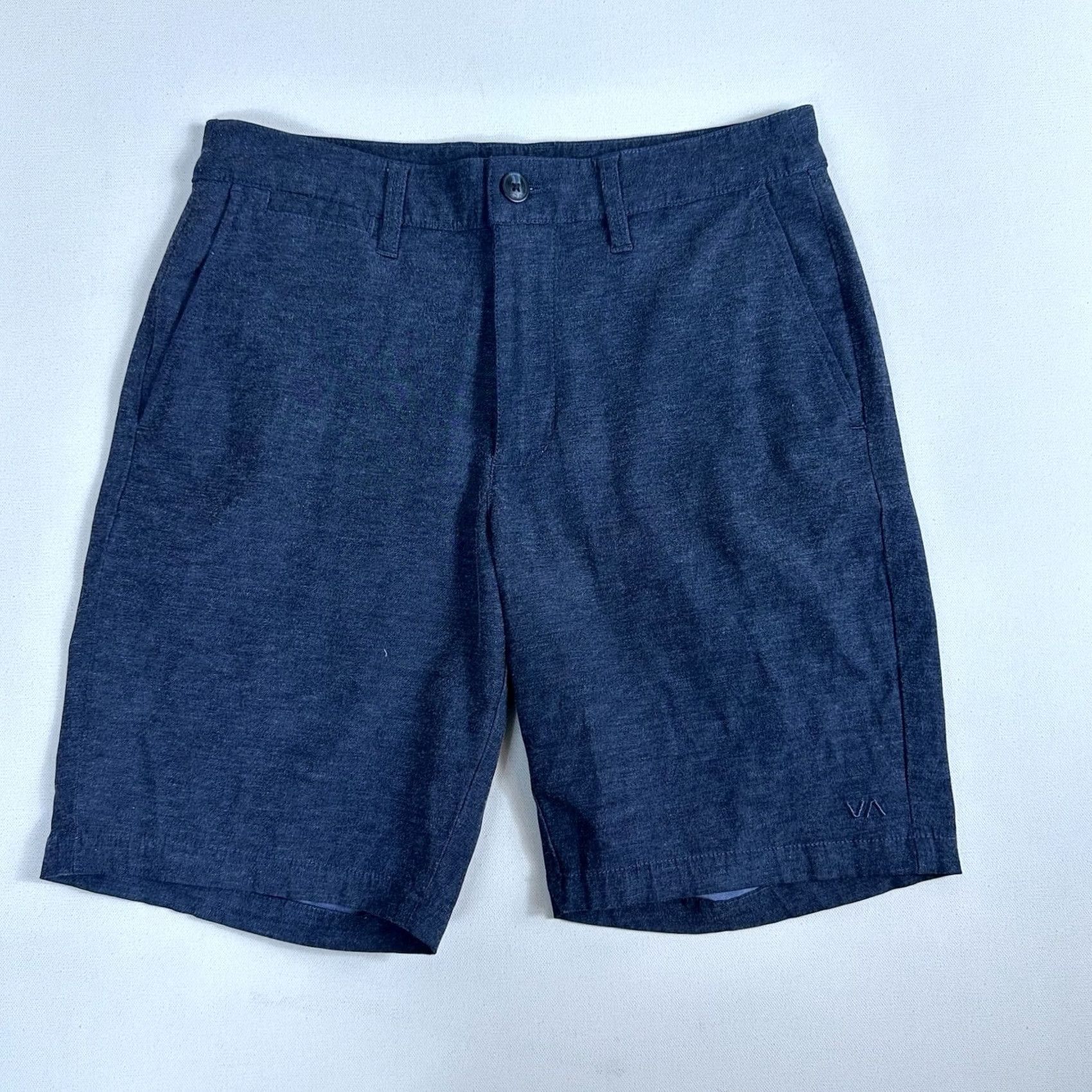 RVCA RVCA Shorts Mens 29 Gray Dual Purpose Chino Hybrid Trunks Flat Front Performance Bermuda Outdoor Pockets Mens Size US 29 - 2 Thumbnail