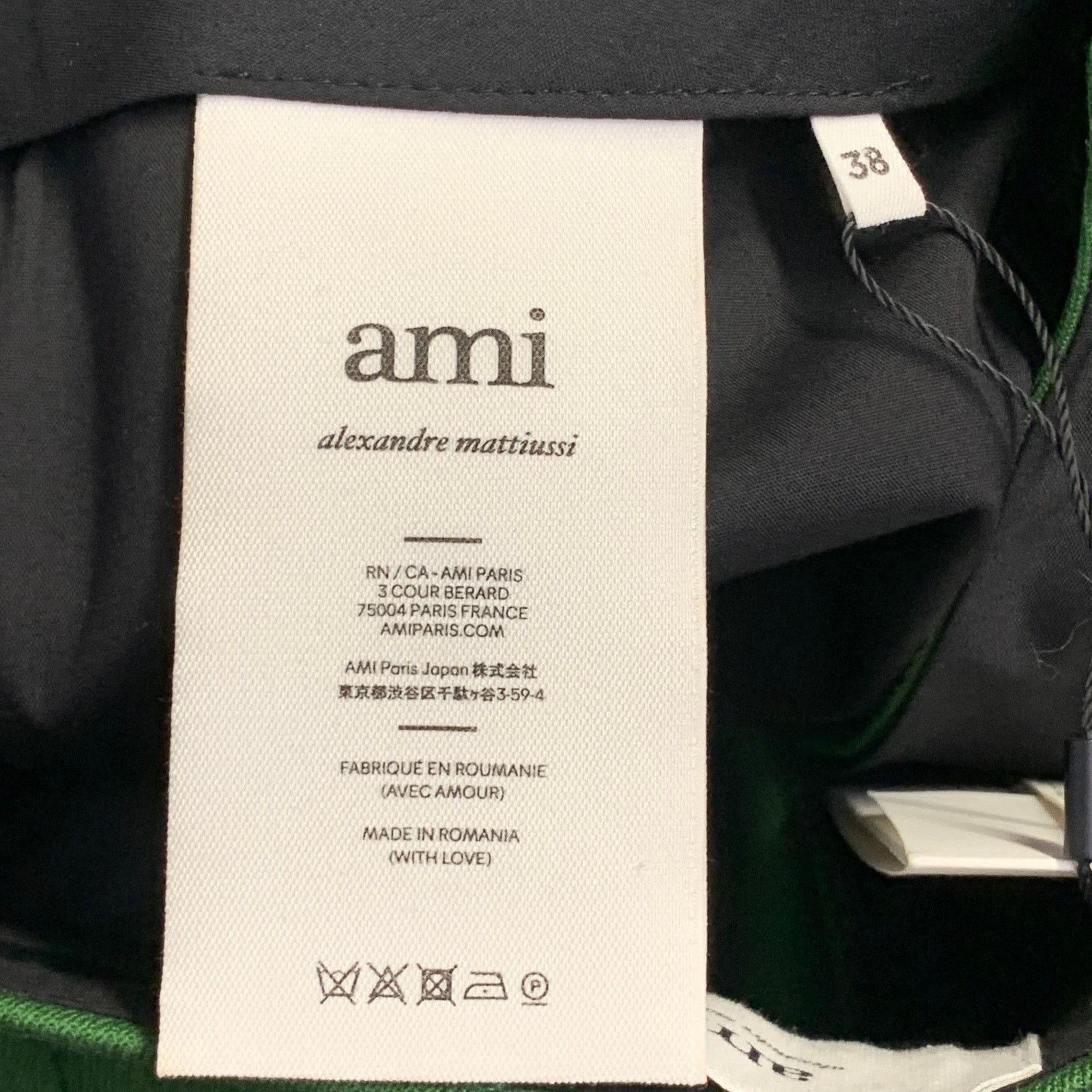 AMI AMI by ALEXANDRE MATTIUSSI Green Wool Zip Fly Dress Pants Size US 28 / EU 44 - 4 Thumbnail