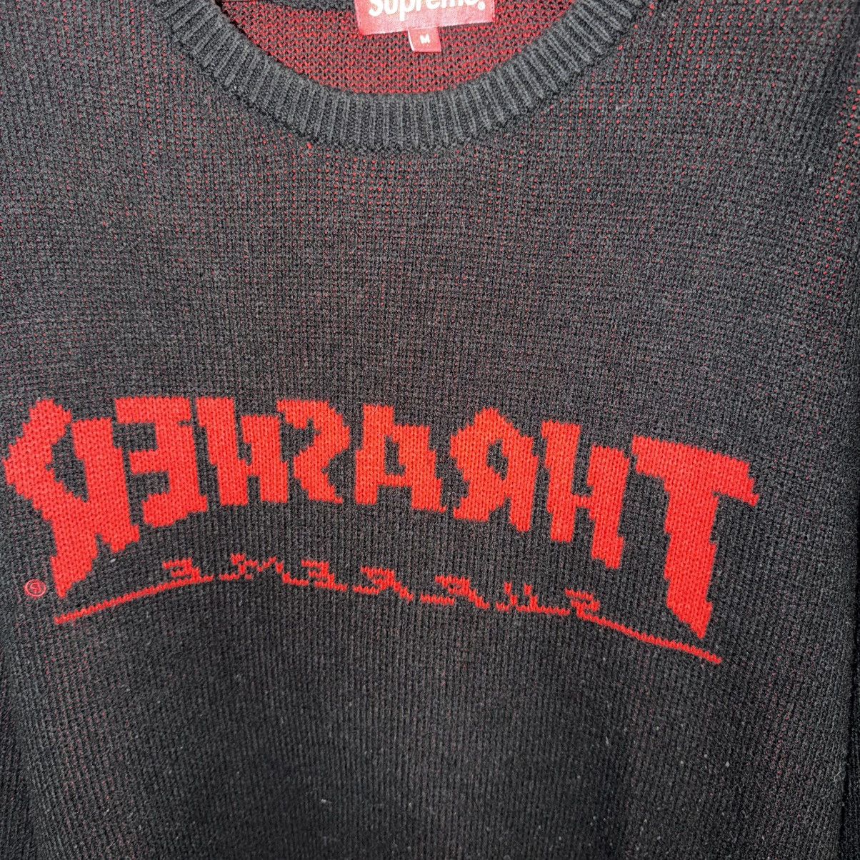 Supreme × Thrasher Supreme x Thrasher Reverse Logo Sweater FW21 Great Condition Size US M / EU 48-50 / 2 - 3 Thumbnail