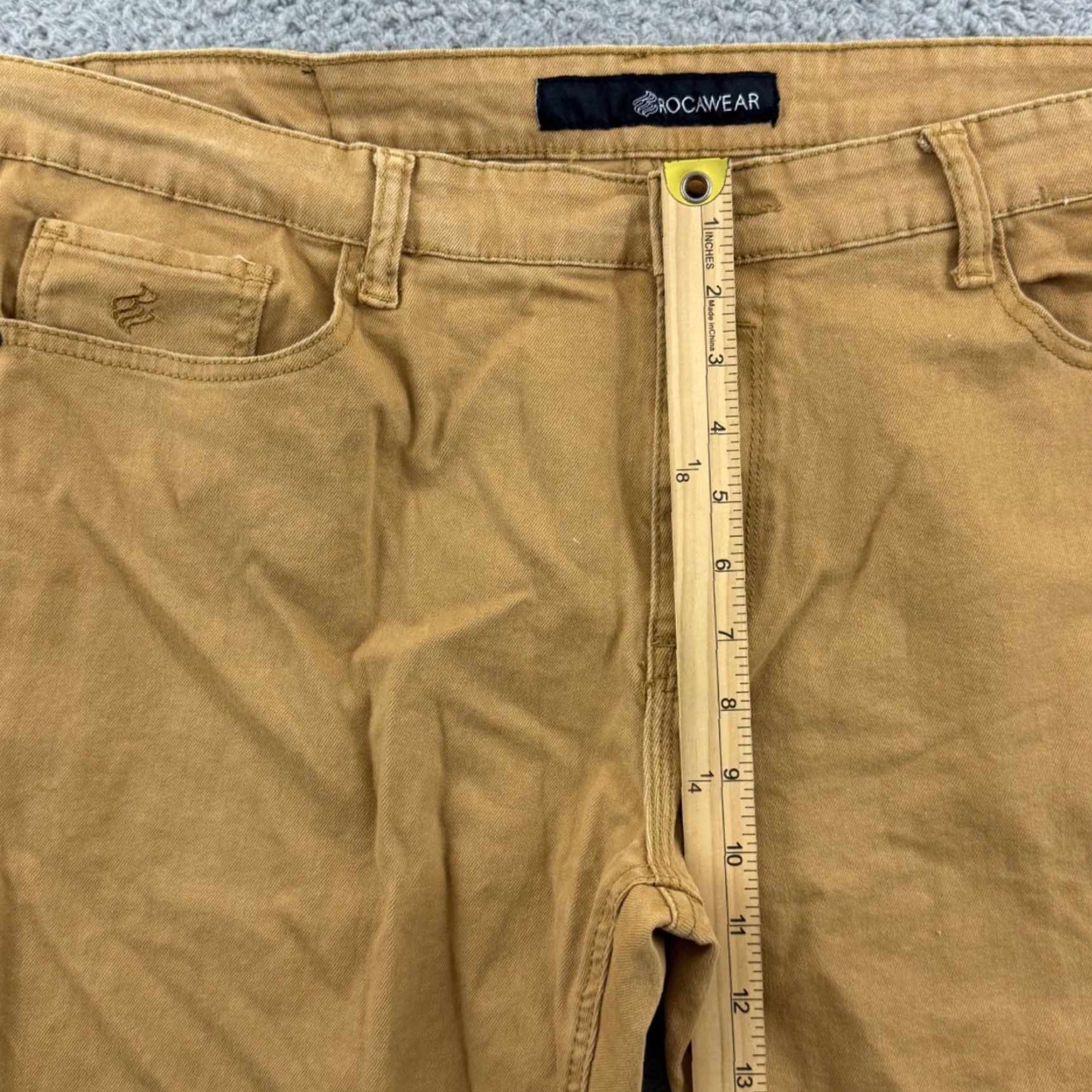 Rocawear VINTAGE Rocawear Jeans Mens 42x32 Yellow Baggy Hip Hop Loose Wide Leg Y2K Size US 42 / EU 58 - 7 Thumbnail
