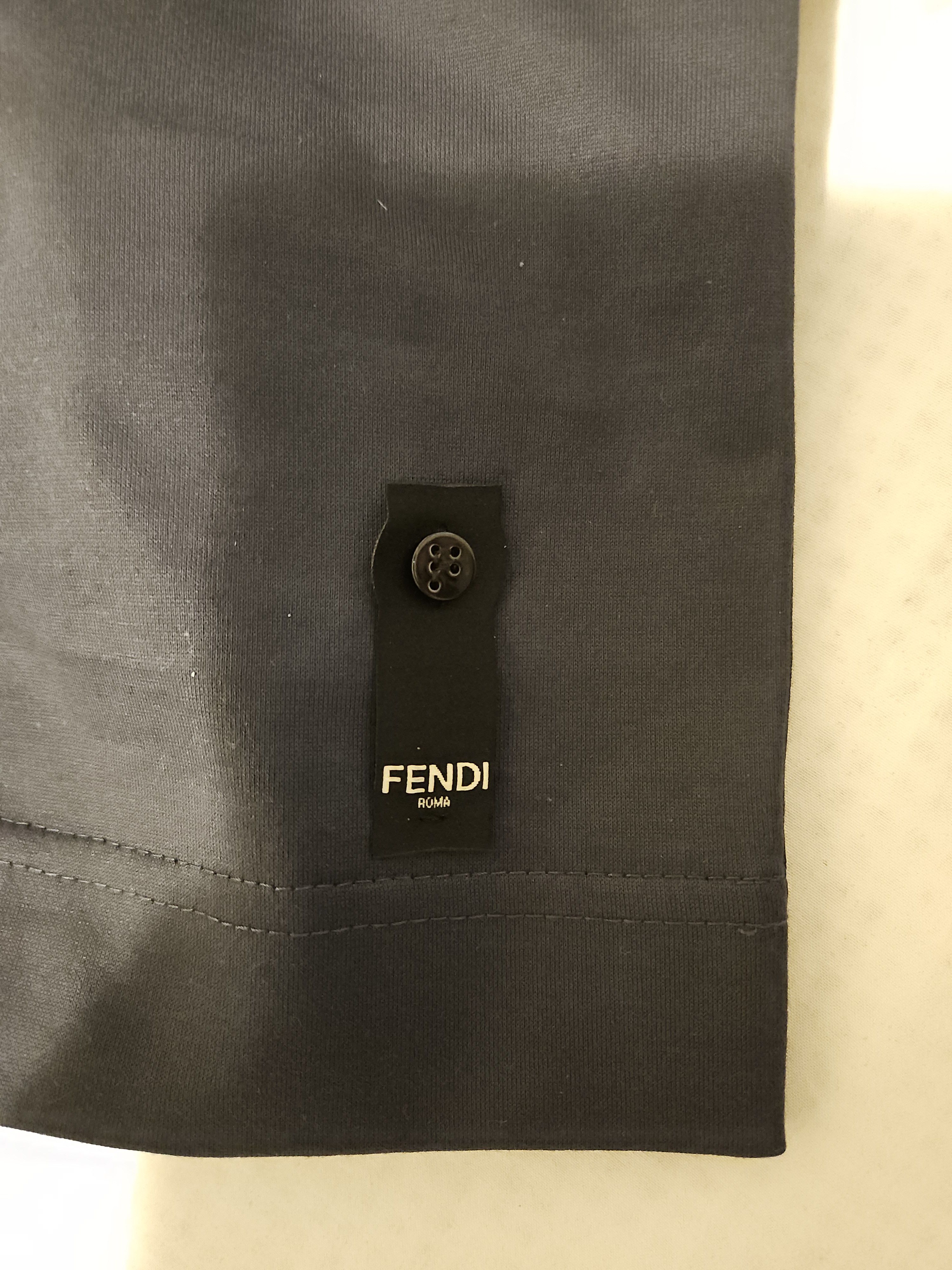 Fendi Fendi crest embroidered crewneck tshirt Size US L / EU 52-54 / 3 - 7 Thumbnail