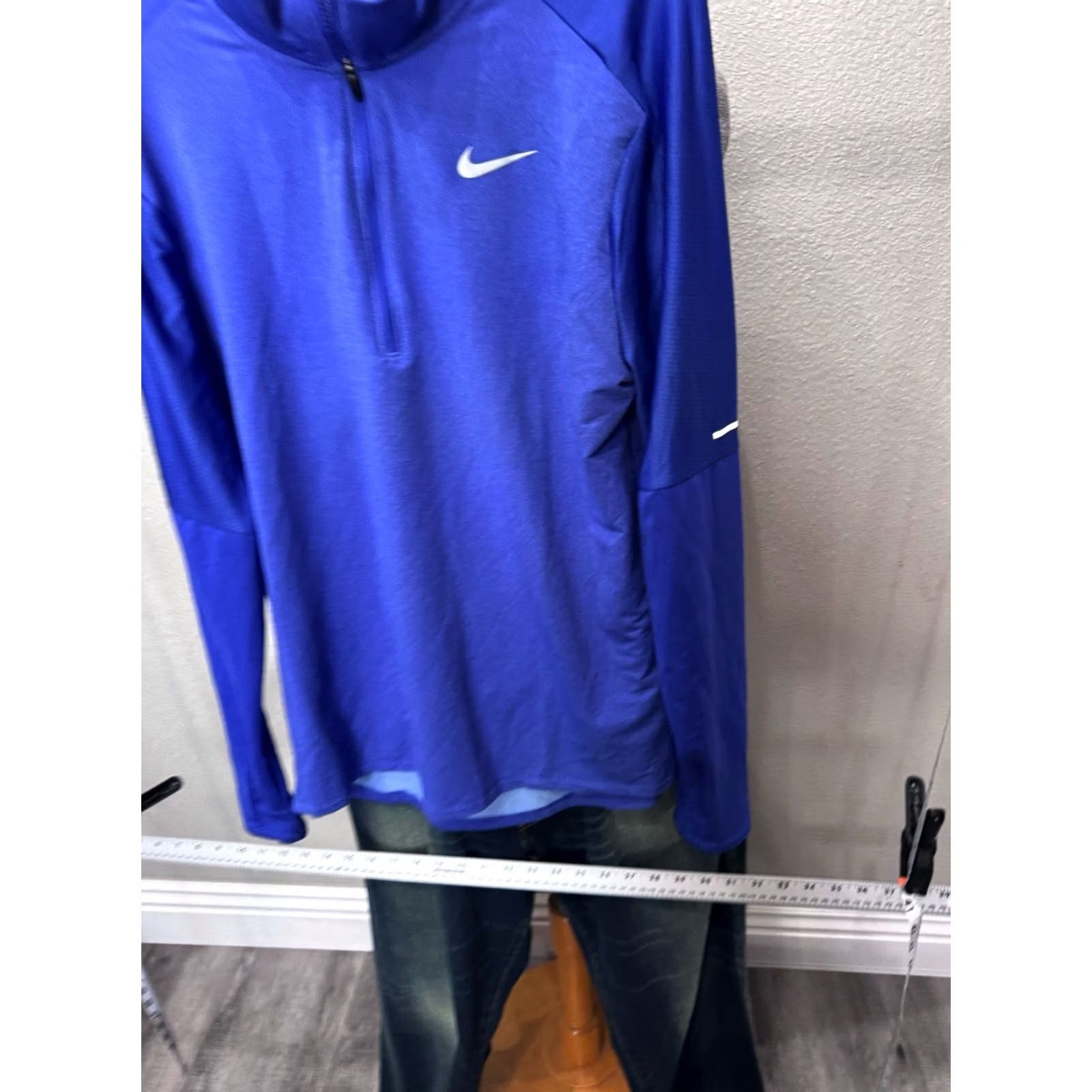 Nike Nike Running Blue Zip Long Sleeve Shirt L Mens Size US L / EU 52-54 / 3 - 4 Thumbnail