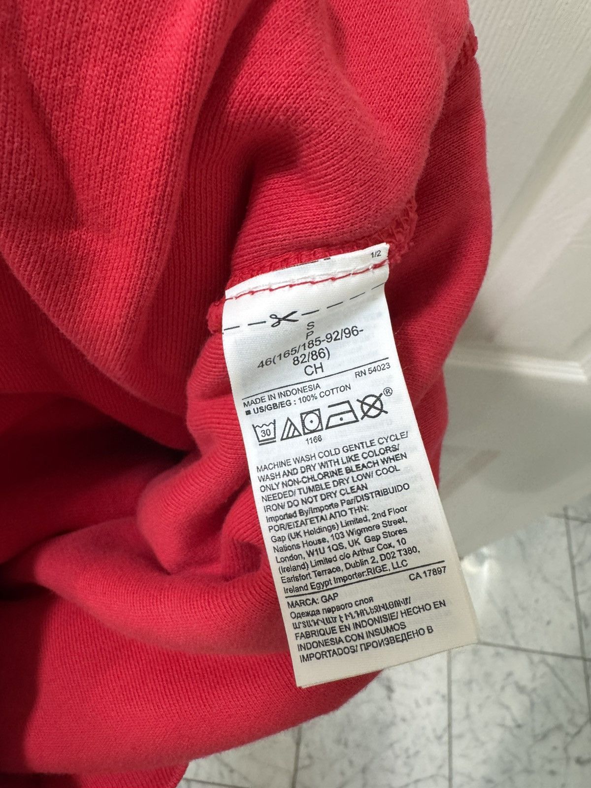 Gap × Kanye West × Yeezy Yeezy x Gap Perfect Hoodie Red Size Small Size US S / EU 44-46 / 1 - 4 Thumbnail