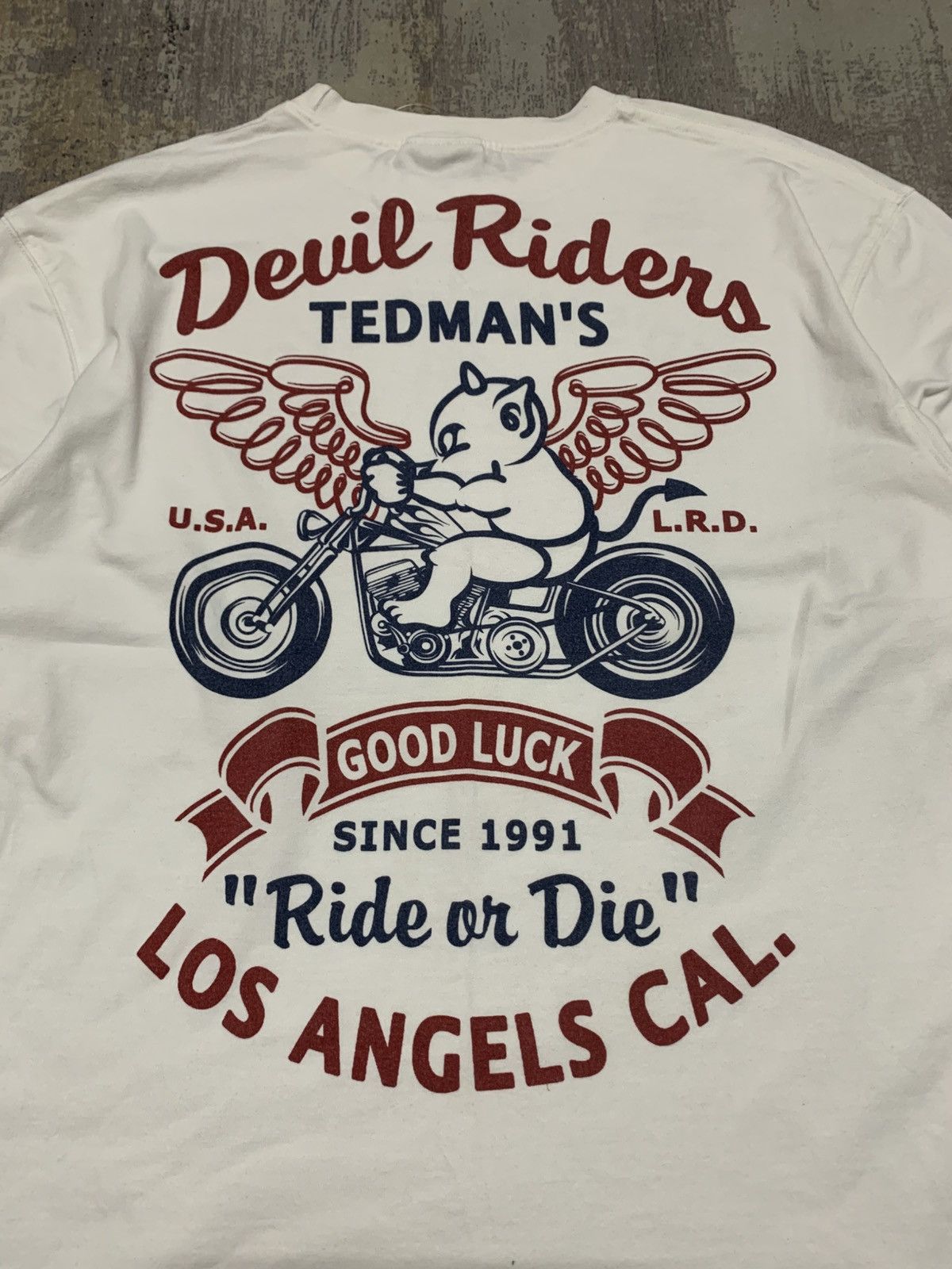 Tedman Vintage 90s Tedman Shirt Red Devil Riders Ride Or Die Size US M / EU 48-50 / 2 - 9 Thumbnail
