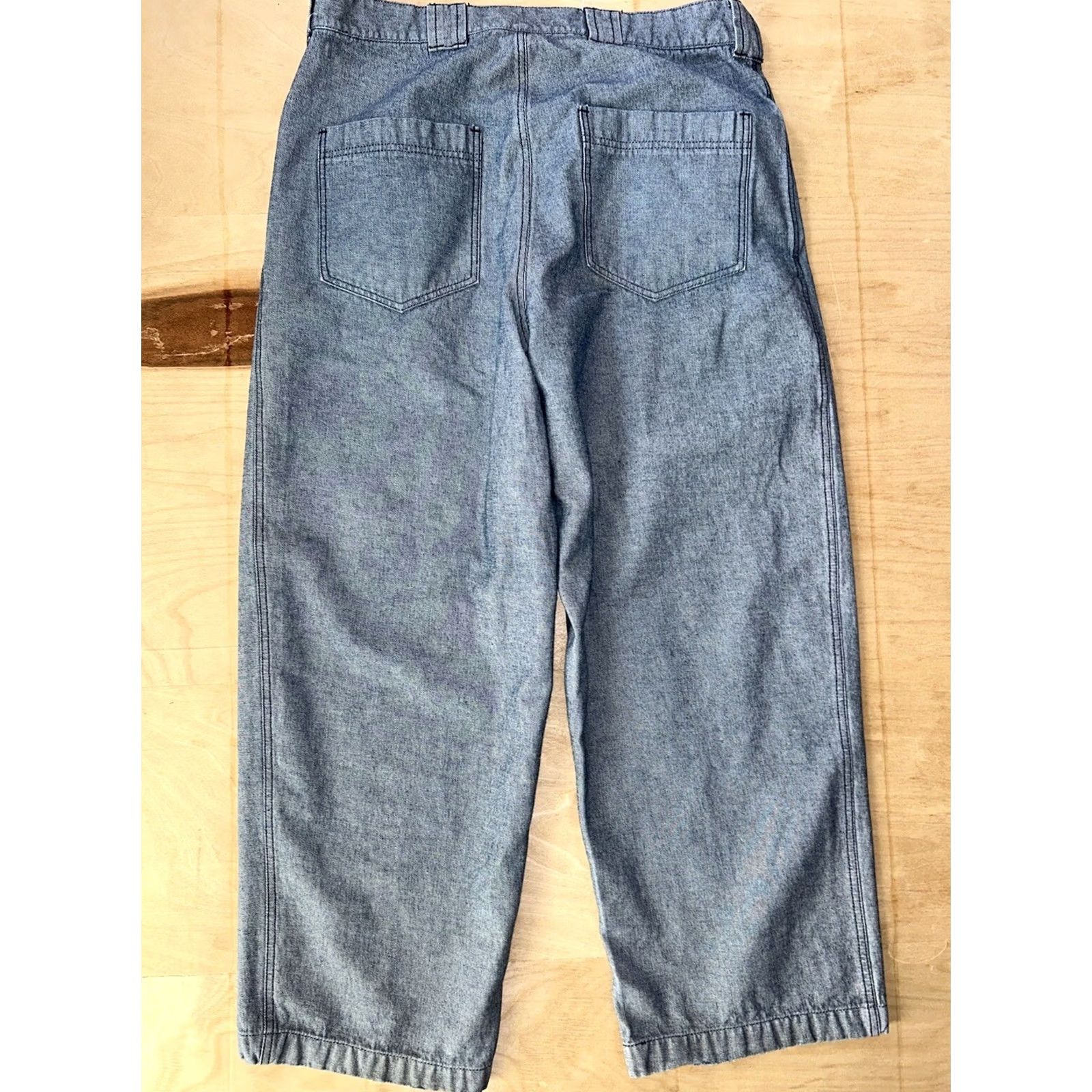 Denime VINTAGE Wrench Baggy Jeans Denim Blue 38x29 USA Made Men’s 38x29 Jeans Baggy Urban Skater 90s Mens Size US 38 / EU 54 - 3 Thumbnail