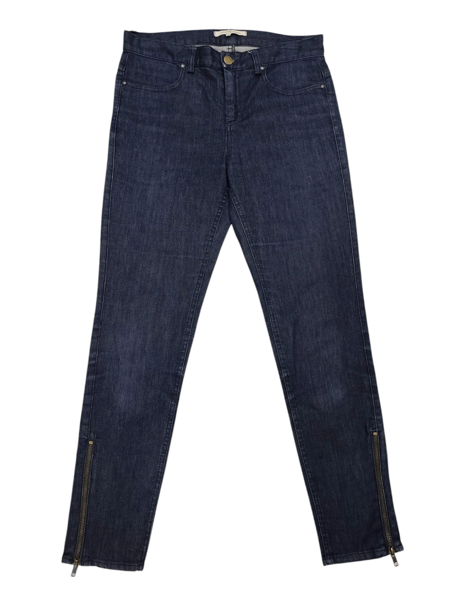 Gerard Darel Gerard Darel 🇫🇷 Y2k Parisian Minimal Zip-Hem Denim Jeans Size 29" - 1 Thumbnail