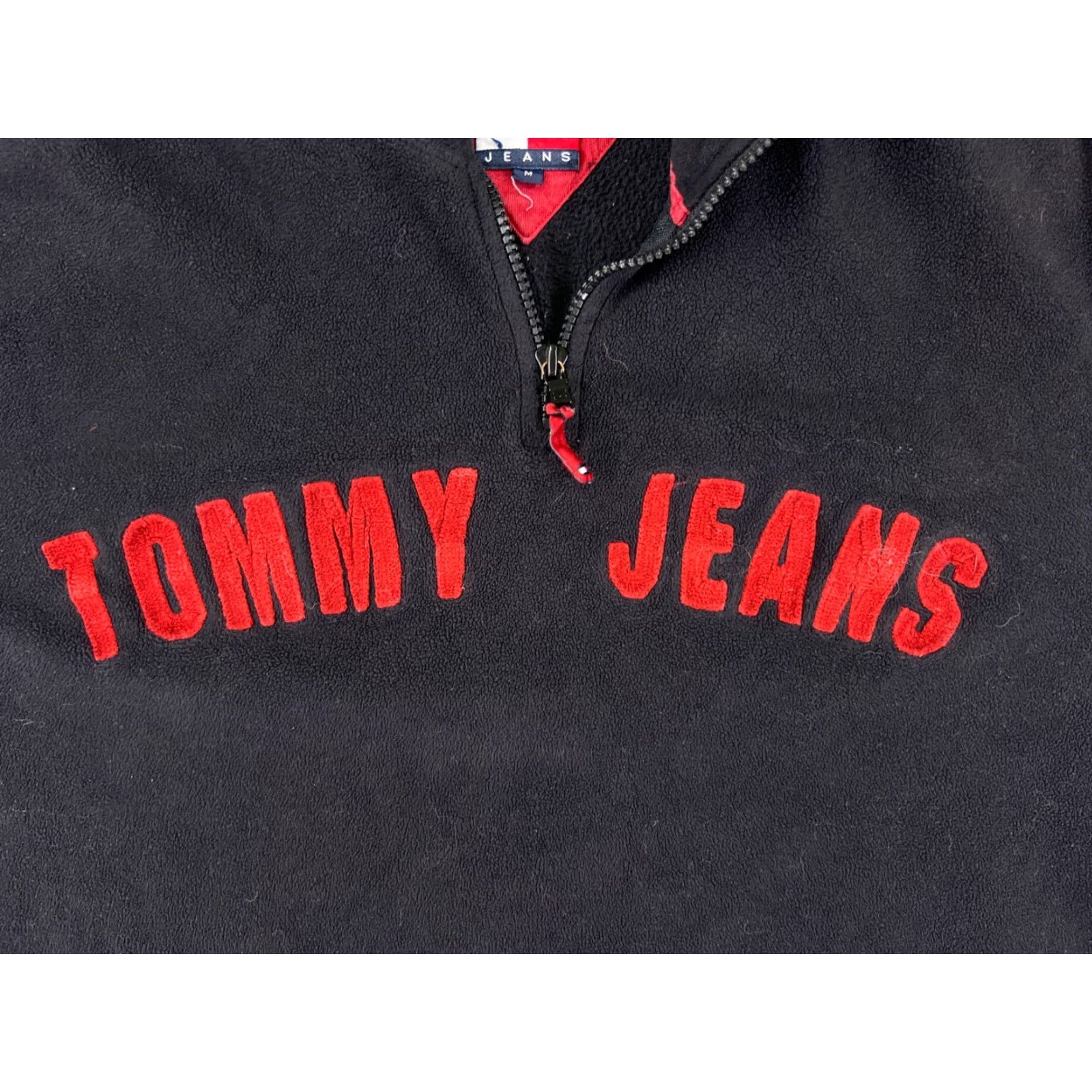 Tommy Hilfiger Tommy Hilfiger Sweater Mens M Black Long Sleeve 1/4 Zip Fleece Polyester Embroidered Logo Classic American Designer Mens Size US M / EU 48-50 / 2 - 3 Thumbnail