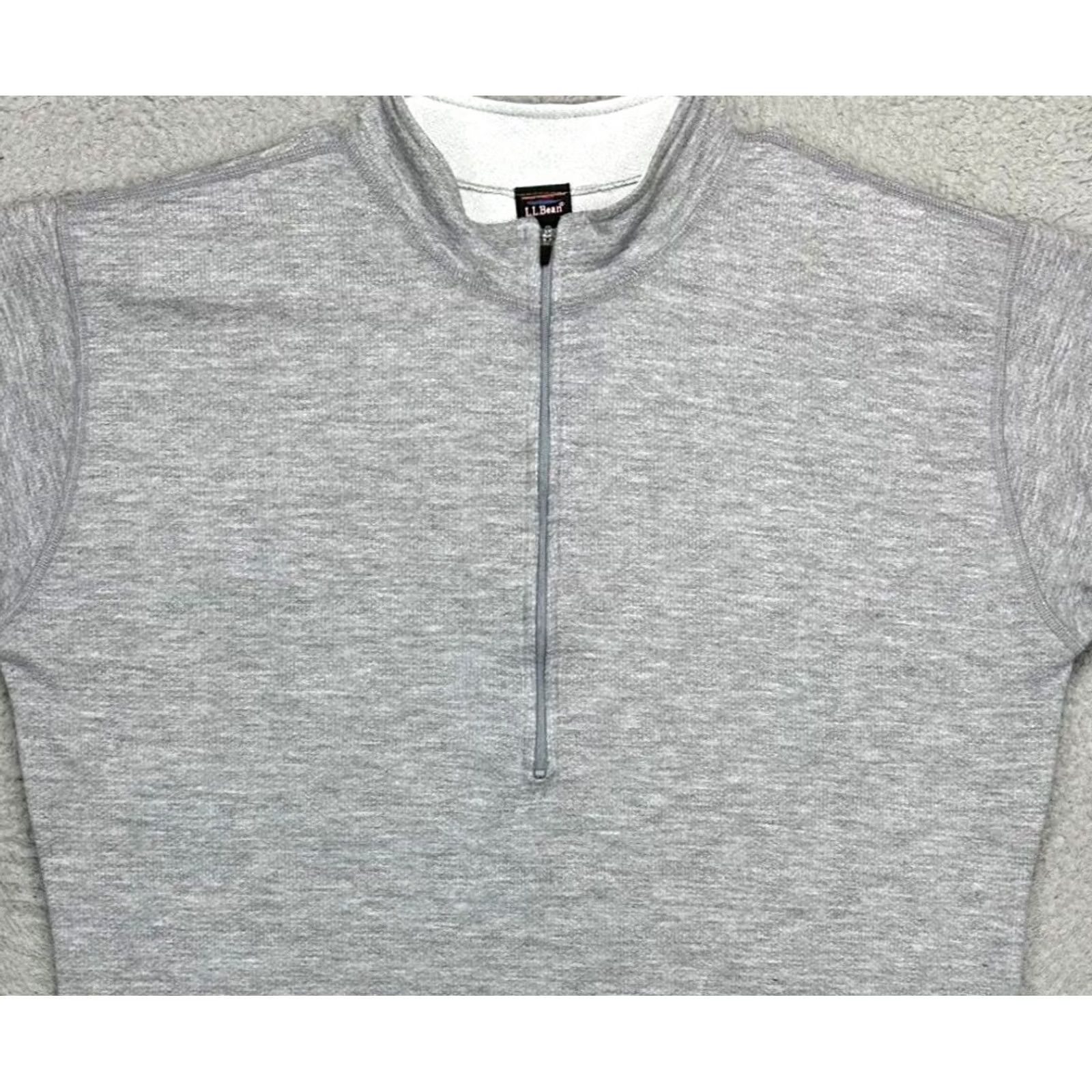 Vintage L.L. Bean Sweater Pullover Half Zip Mock Neck Long Sleeve Mens Adult Large Grey 1/2 Zip Pullover Outdoor Walking Winter Size US L / EU 52-54 / 3 - 2 Thumbnail
