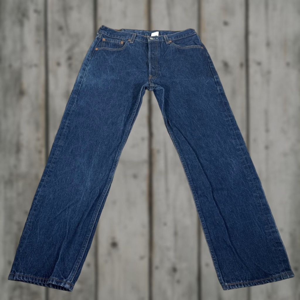 Levi's VINTAGE Levi's Jeans Mens 34x29 Blue 501 Straight Fit Denim Pants Western 90s Size US 34 / EU 50 - 1 Thumbnail