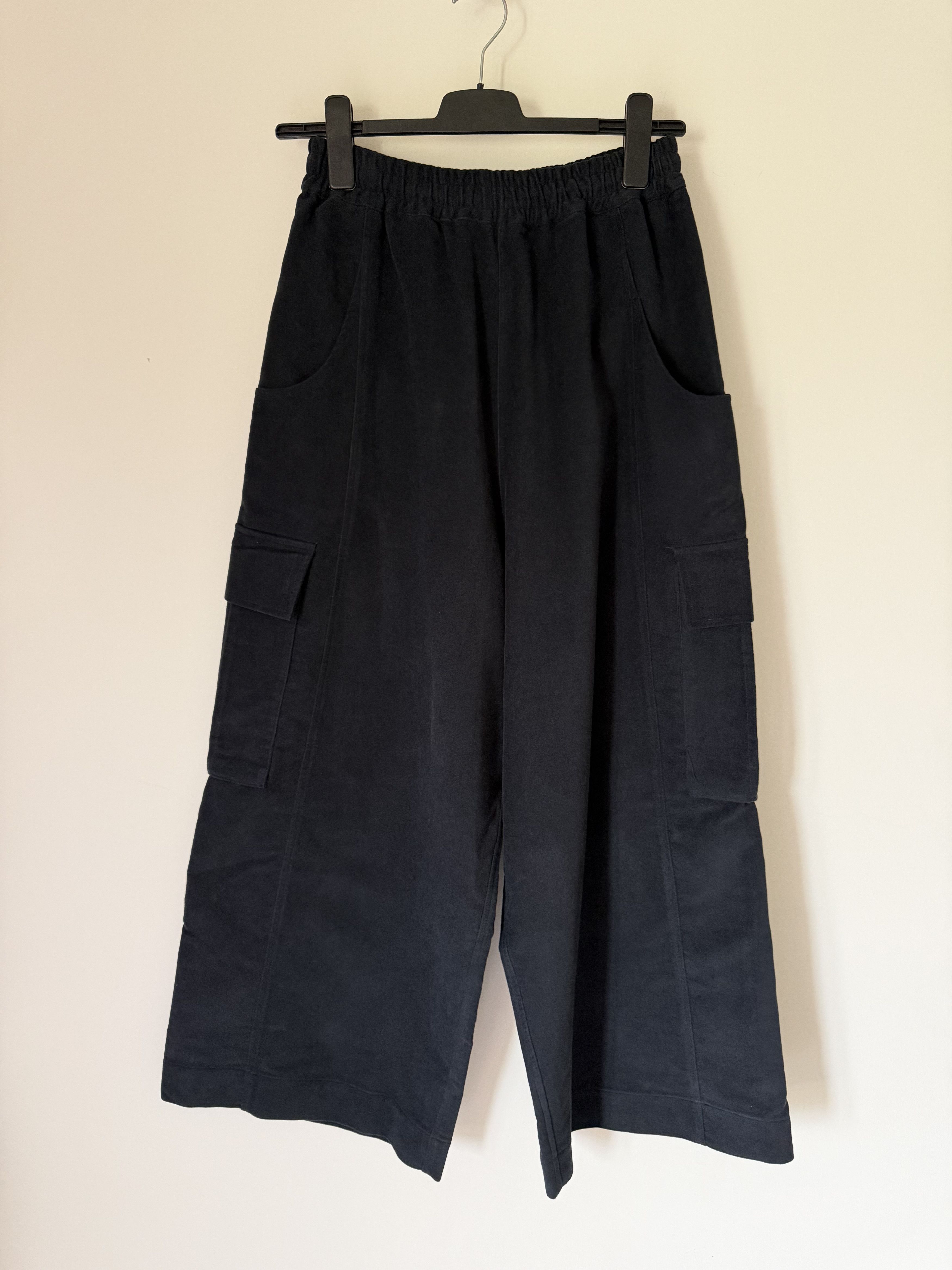 Nicholas Daley Nicholas Daley Brushed Moleskin Wide Leg Cargo Pants Navy Size US 32 / EU 48 - 1 Thumbnail