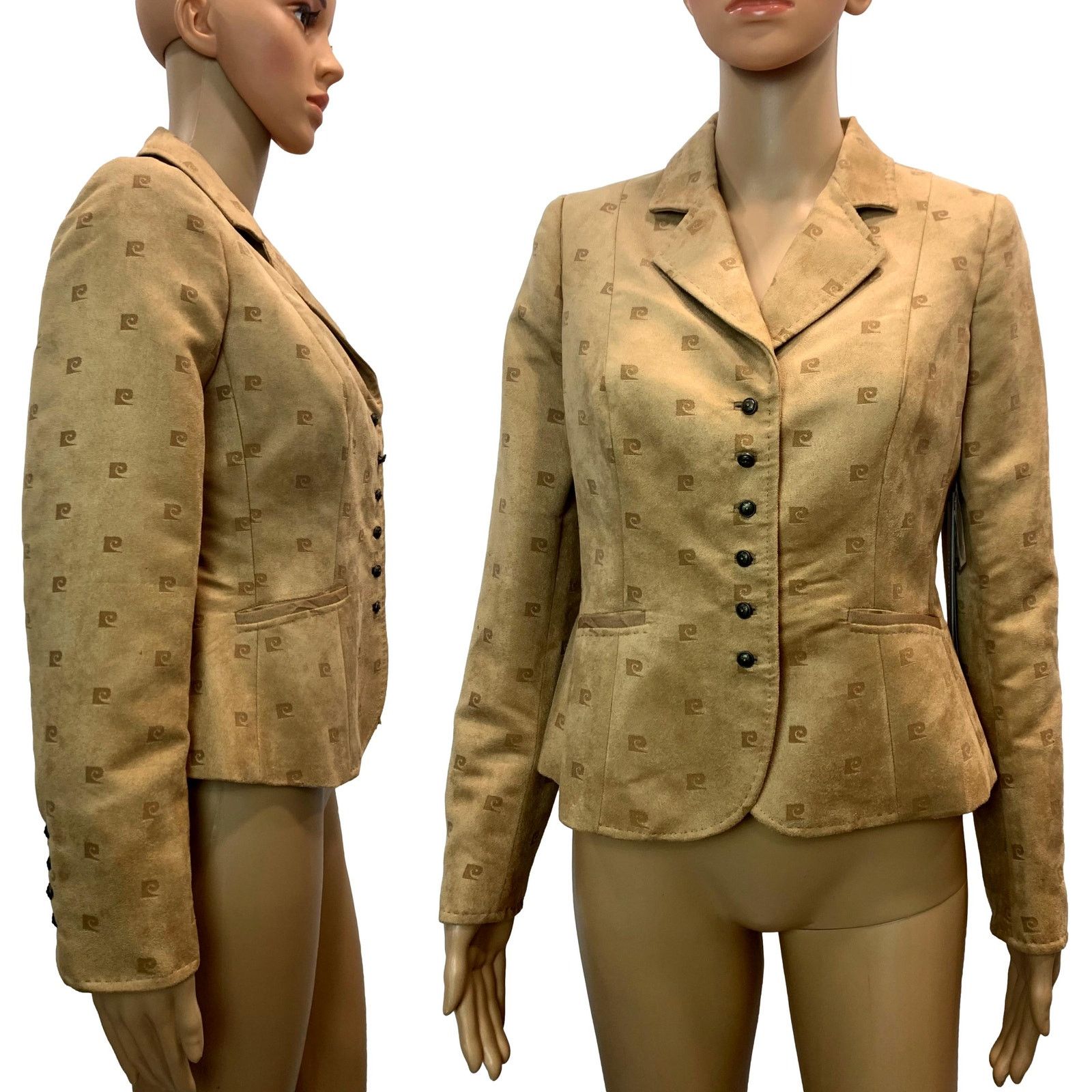 Pierre Cardin NWT Modern Vintage Pierre Cardin Ultra Suede LOGO Blazer 6P Size S / US 4 / IT 40 - 4 Thumbnail
